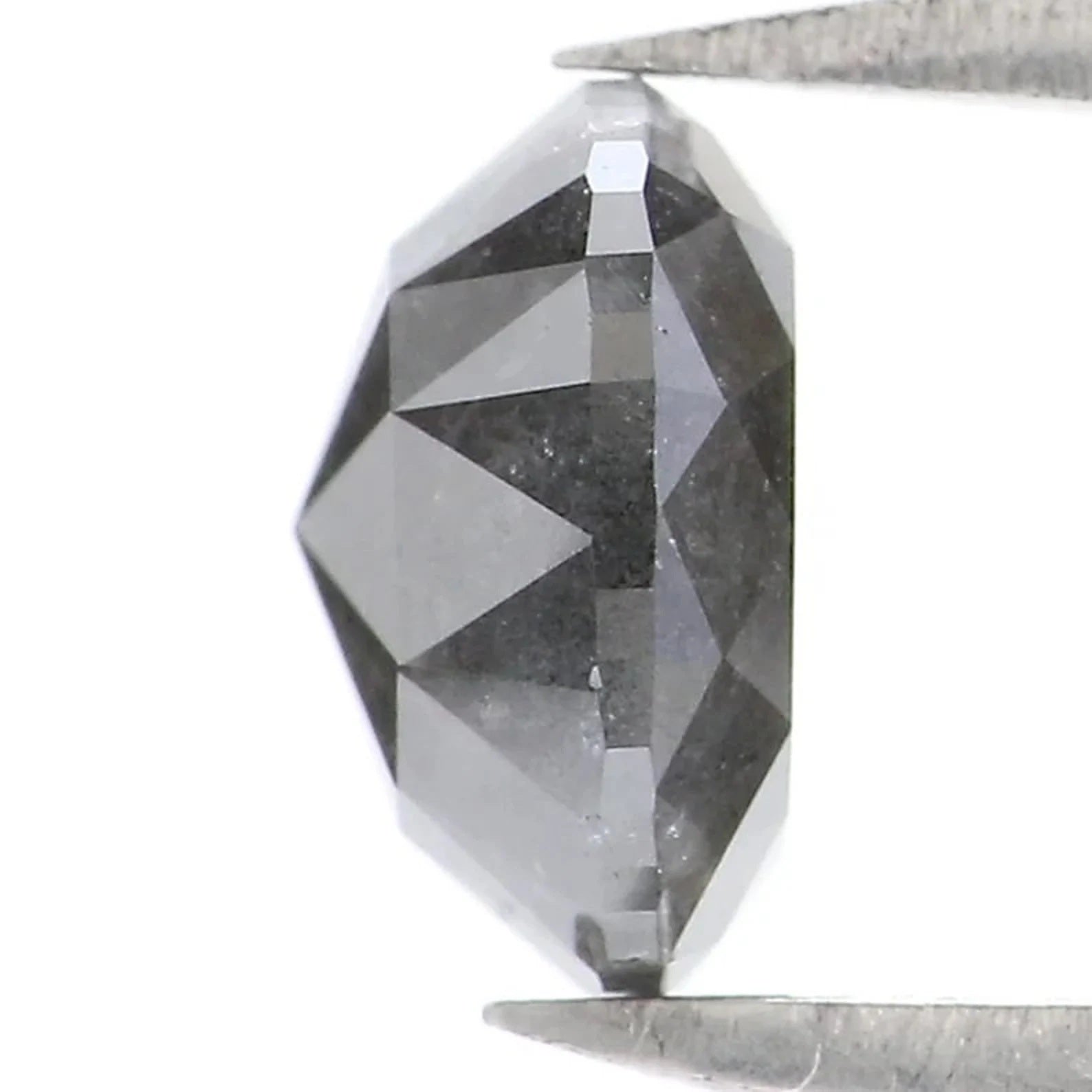 1.41 CT Natural Loose Cushion Shape Diamond Salt And Pepper Cushion Cut Diamond 6.80 MM Natural Black Color Cushion Rose Cut Diamond NQ9062