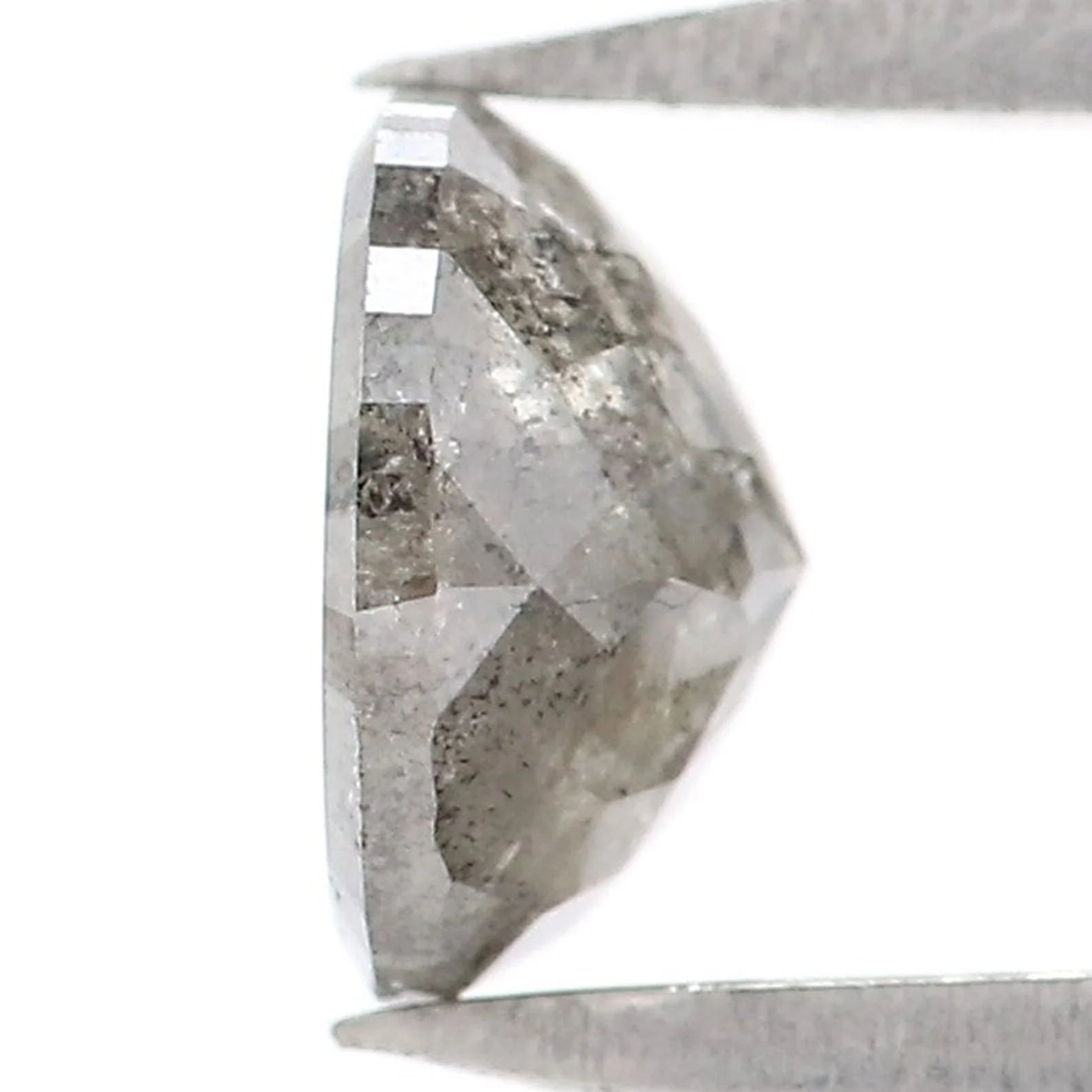 0.63 CT Natural Loose Round Shape Diamond Salt And Pepper Round Diamond 5.40 MM Natural Loose Black Grey Color Round Rose Cut Diamond NQ2146