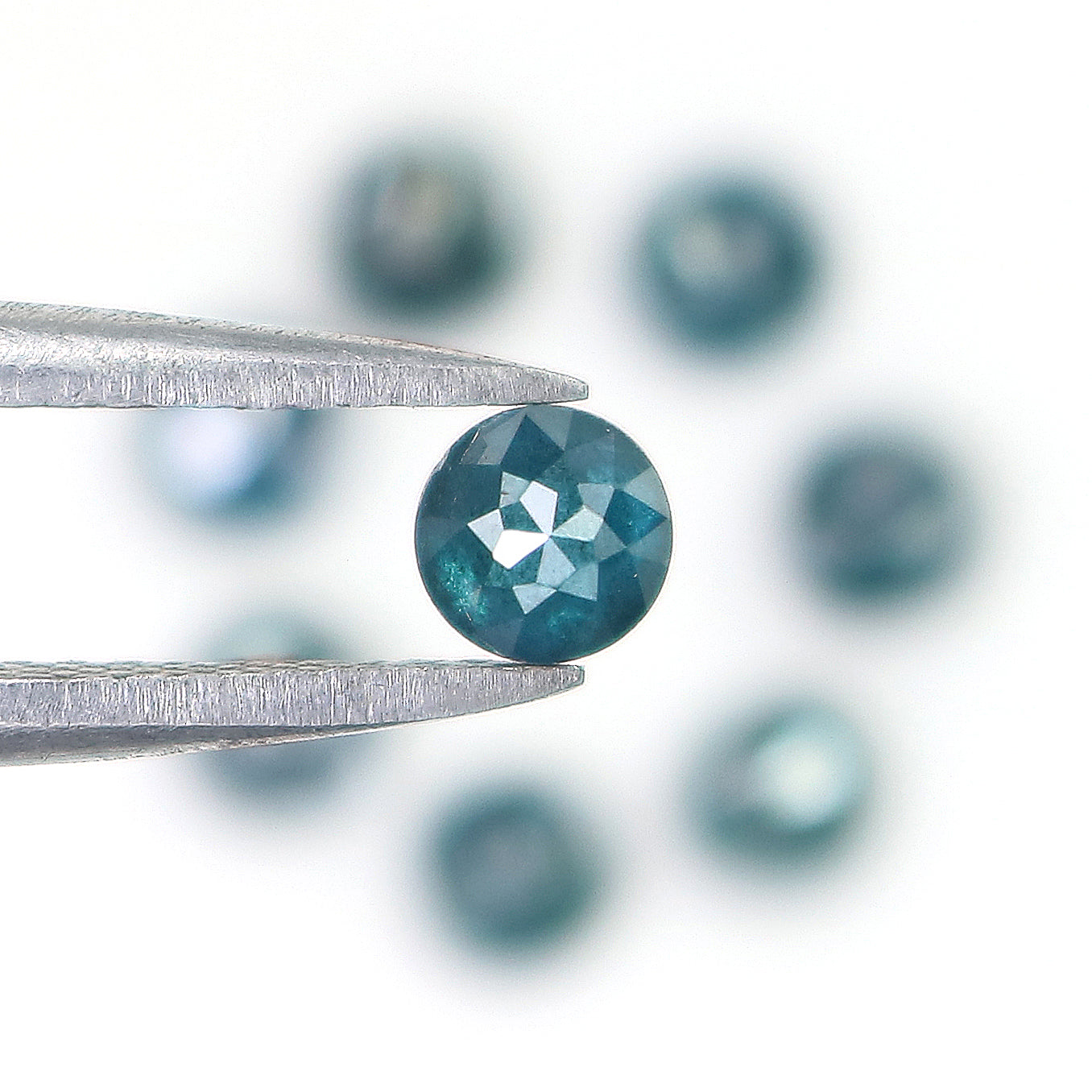 2.33 CT Natural Loose Round Rose Cut Diamond Blue Color Round Cut Diamond 3.65 MM Natural Blue Color Diamond Round Rose Cut Diamond KQ2546