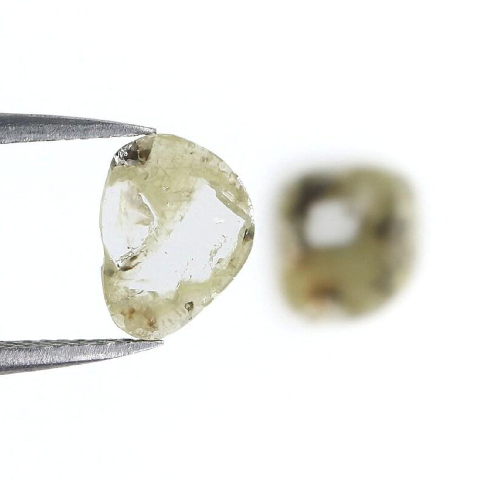 1.43 CT Natural Loose Slice Shape Diamond Grey Color Slice Diamond 8.30 MM Natural Loose Diamond Grey Color Irregular Cut Diamond NQ2097