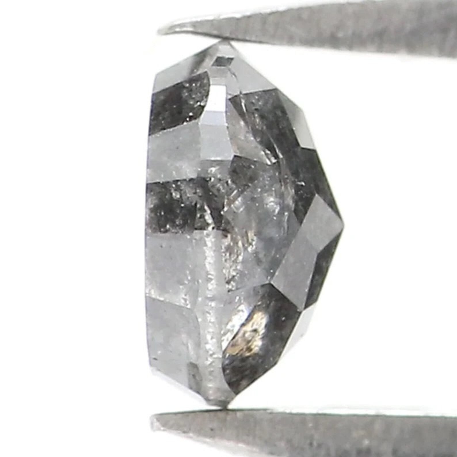 0.53 CT Natural Loose Round Shape Diamond Salt And Pepper Round Cut Diamond 4.85 MM Natural Black Grey Color Round Rose Cut Diamond NQ2308