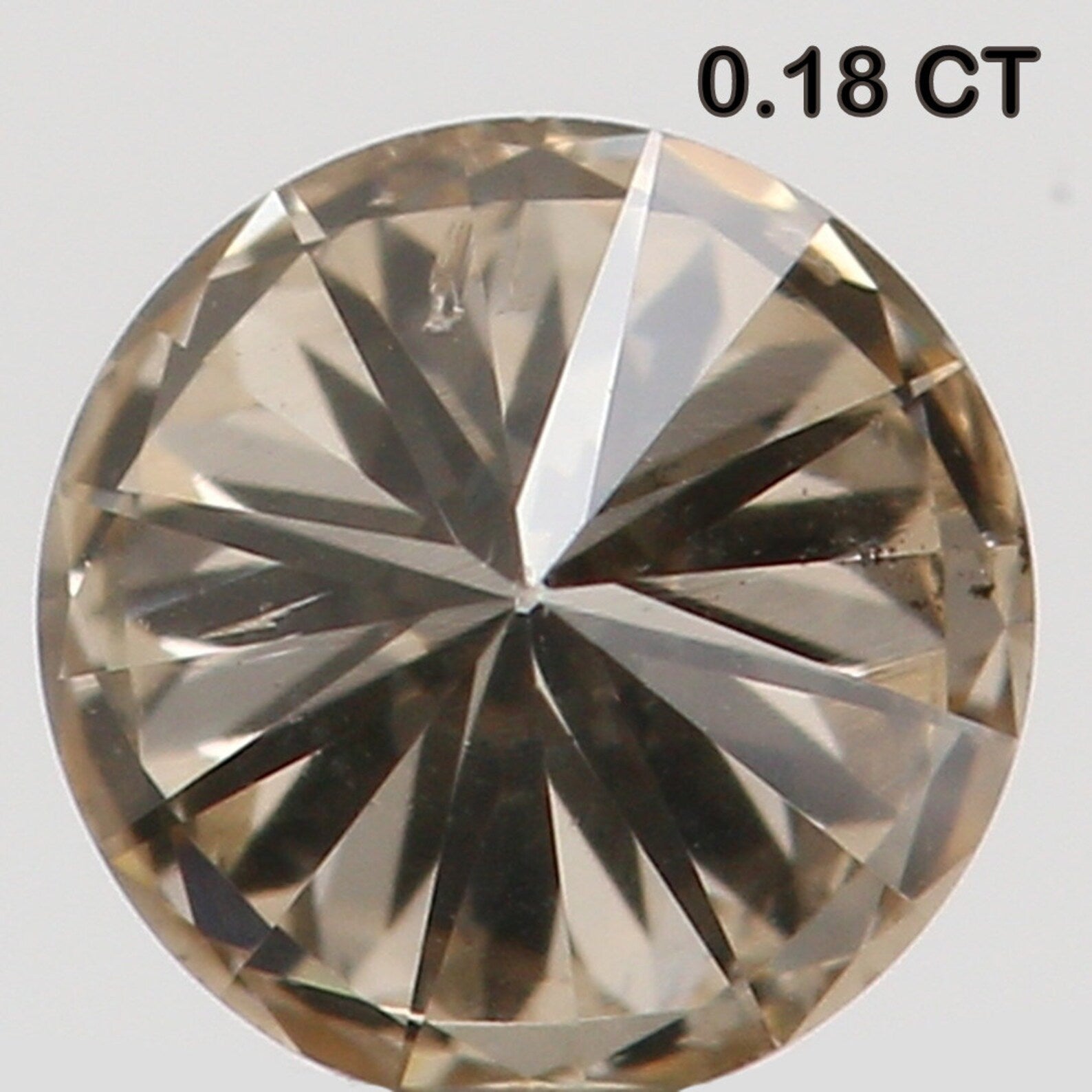 0.18 Ct Natural Loose Round Shape Diamond Brown Color Round Cut Diamond 3.50 MM Natural Loose Diamond Round Brilliant Cut Diamond N7276