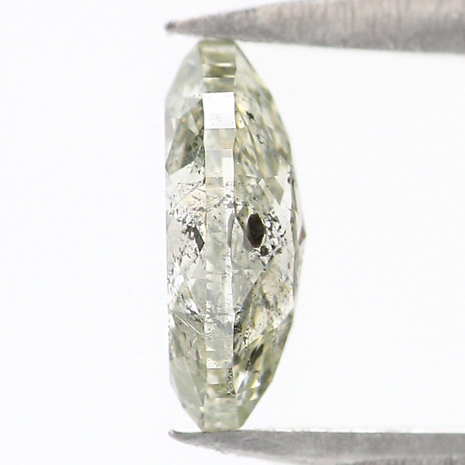 0.60 CT Natural Loose Marquise Diamond Salt And Pepper Diamond 7.15 MM Natural Loose Grey Color Diamond Marquise Rose Cut Diamond NQ172
