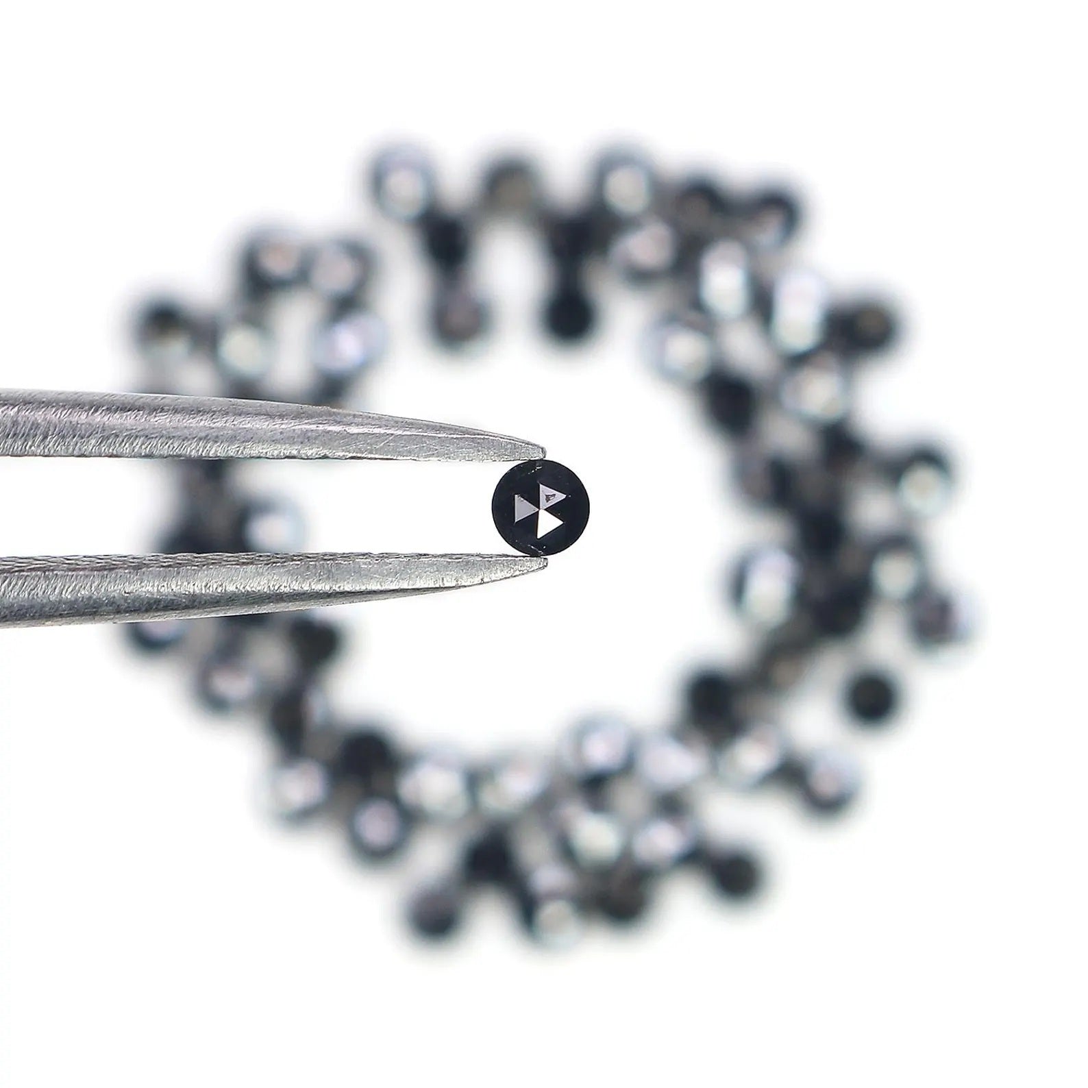 3.26 CT Natural Loose Round Shape Diamond Black Color Round Diamond 2.30 MM Natural Loose Diamond Black Color Round Rose Cut Diamond NQ1772