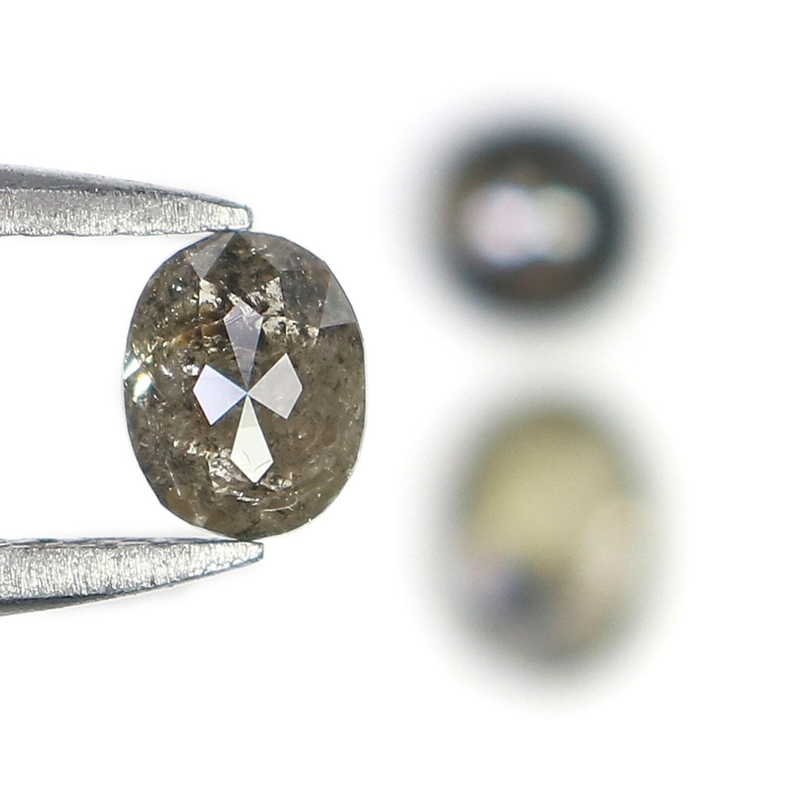 0.93 Ct Natural Loose Mix Shape Diamond Salt And Pepper Mix Shape Diamond 3.85 MM Natural Black Gray Color Mix Shape Rose Cut Diamond QN1095