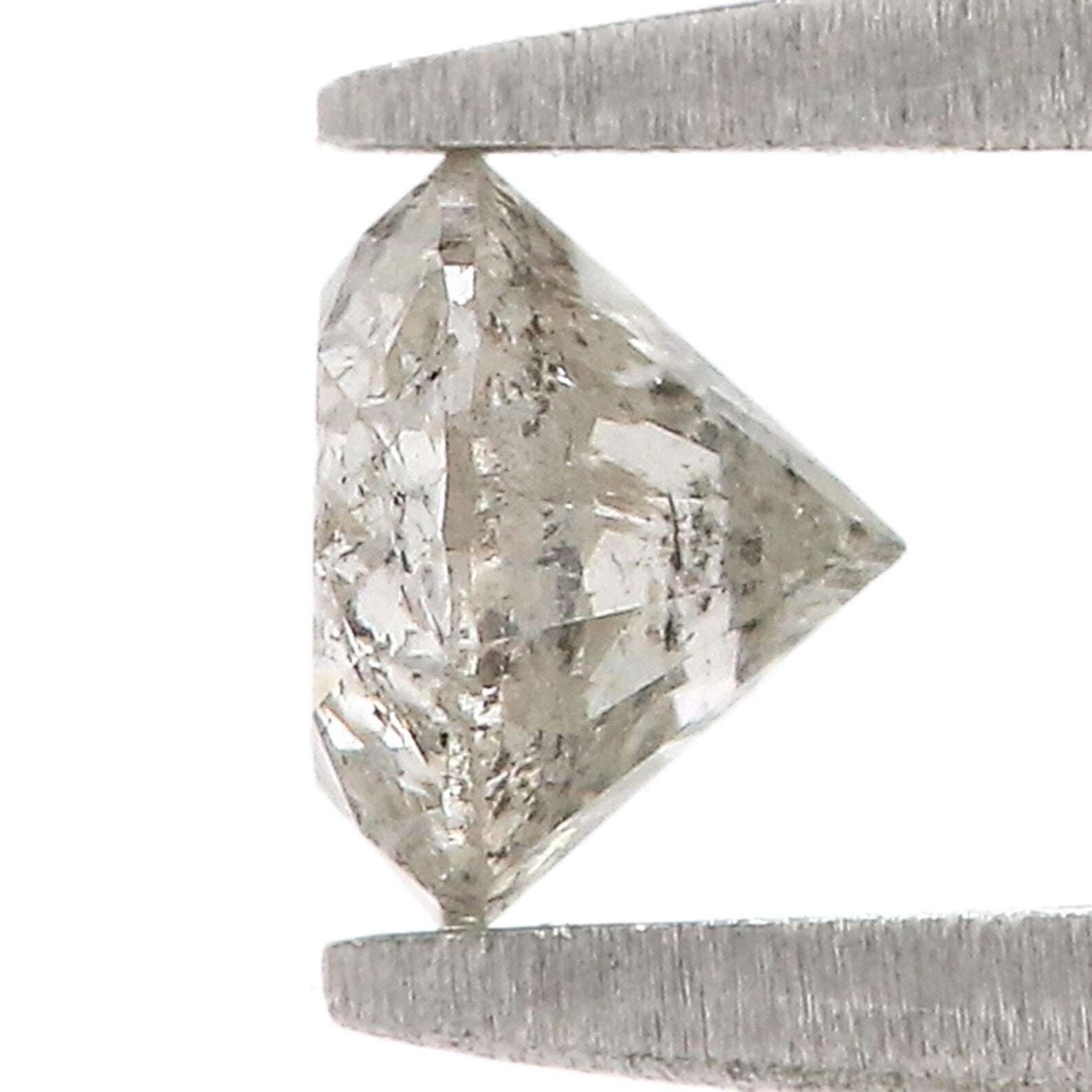 0.52 CT Natural Loose Round Shape Diamond Salt And Pepper Round Diamond 4.80 MM Natural Diamond Grey Color Round Brilliant Cut Diamond NQ805