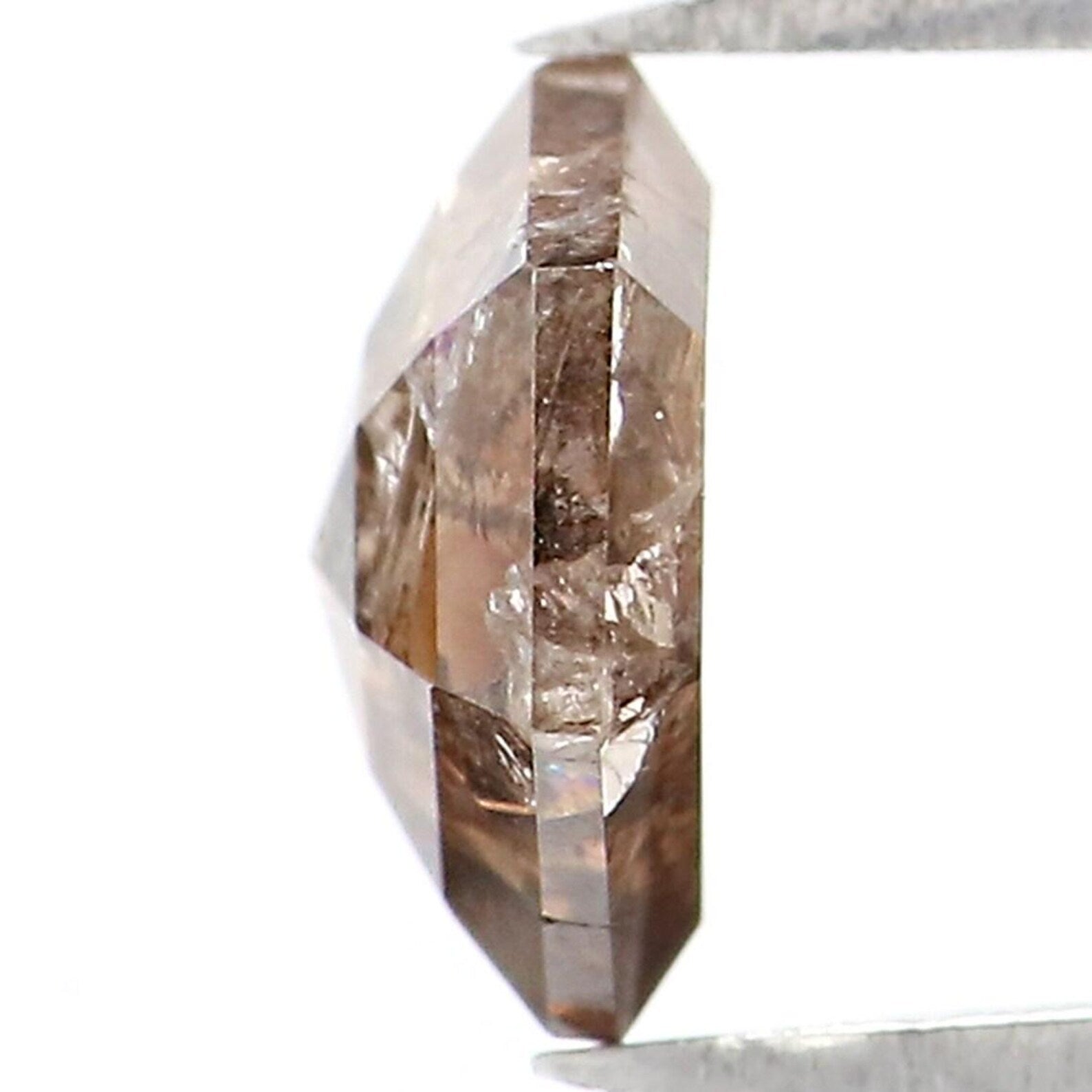 0.77 CT Natural Loose Hexagon Shape Diamond Brown Color Hexagon Diamond 6.50 MM Natural Loose Brown Color Hexagon Rose Cut Diamond NQ1770