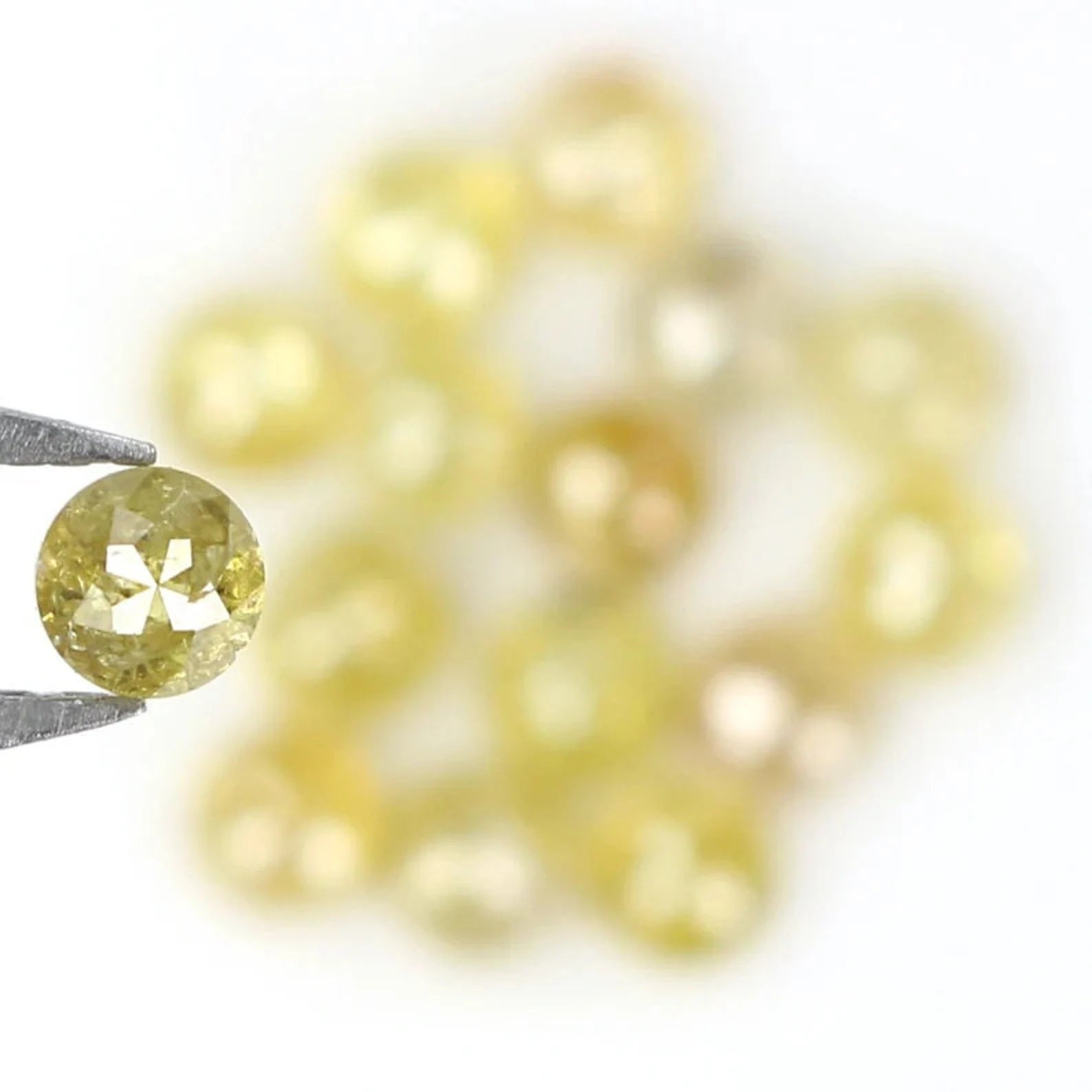 1.87 CT Natural Loose Diamond Round Shape Diamond Yellow Color Round Cut Diamond 1.85 MM Natural Loose Diamond Round Rose Cut Diamond NQ1694