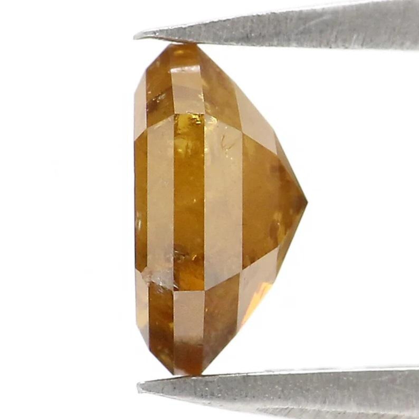 1.04 Ct Natural Loose Hexagon Shape Diamond Yellow Color Hexagon Diamond 7.05 MM Natural Loose Brown Color Hexagon Rose Cut Diamond NQ748