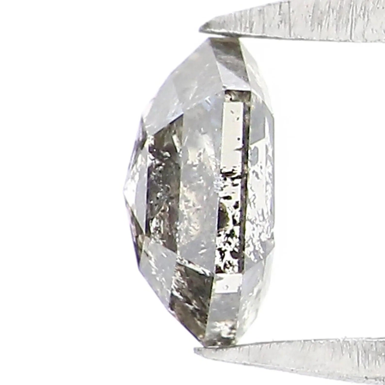 0.37 CT Natural Loose Hexagon Shape Diamond Salt And Pepper Hexagon Diamond 4.80 MM Natural Black Grey Color Hexagon Rose Cut Diamond NQ2158