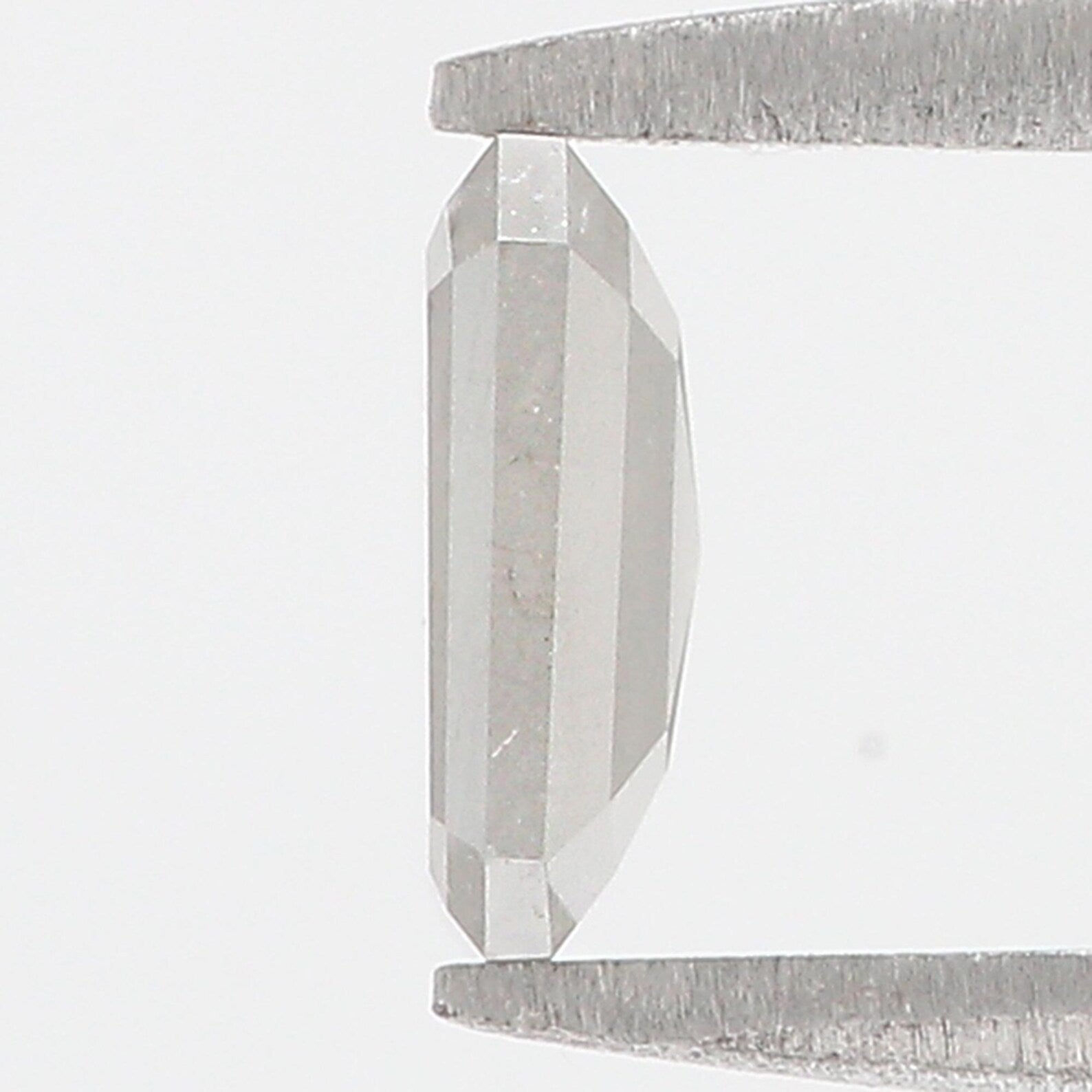 0.78 CT Natural Loose Emerald Shape Diamond Grey Color Emerald Diamond 6.80 MM Natural Diamond Grey Color Emerald Rose Cut Diamond QN9640