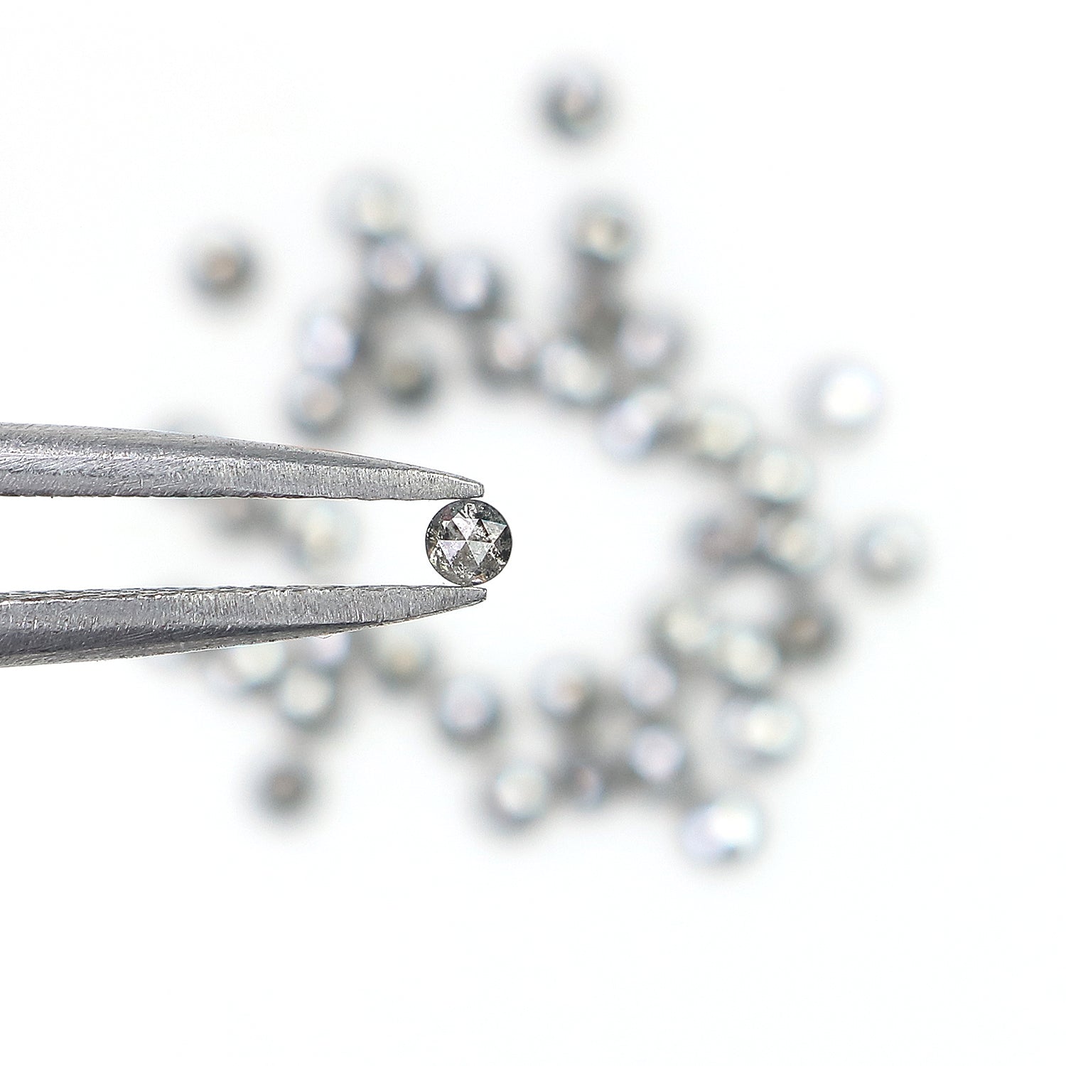 1.26 Ct Natural Loose Round Cut Diamond Salt And Pepper Diamond 1.80 MM Natural Loose Diamond Black Grey Color Round Rose Cut Diamond LQ1418