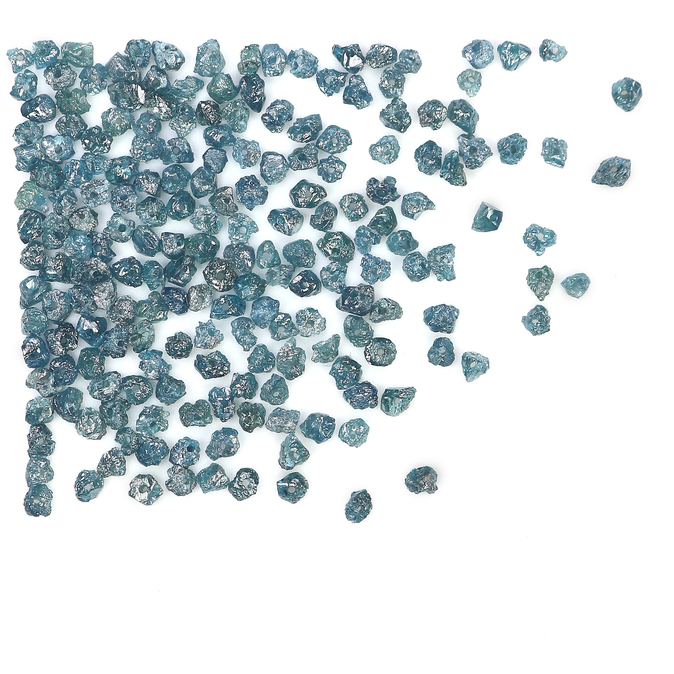 Natural Loose Rough Bead Shape Diamond Blue Color Rough Bead Cut Diamond 5.00 Ct Lot Uncut Drilled Bead Rough Irregular Cut Diamond Q80-1