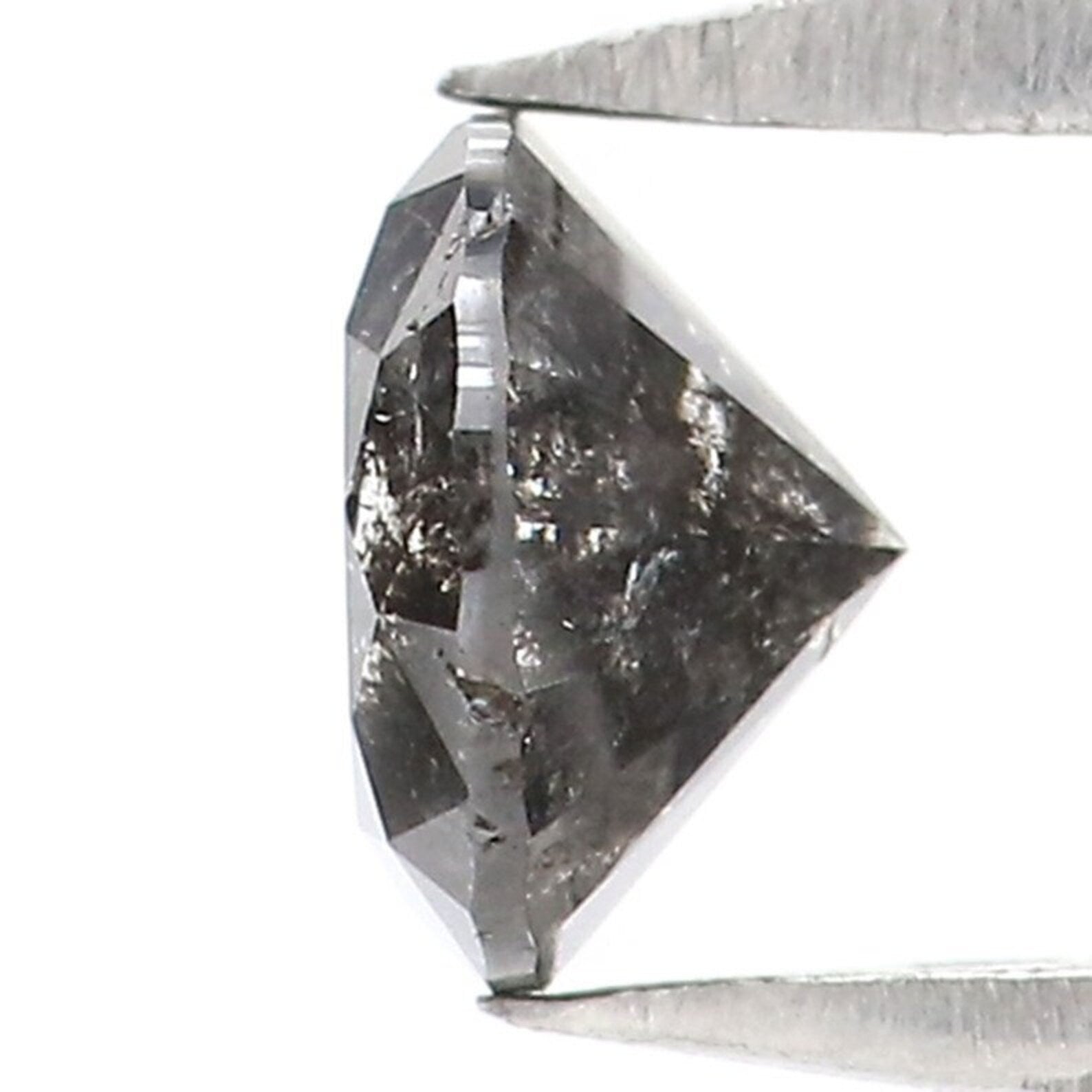 0.49 CT Natural Loose Round Shape Diamond Salt And Pepper Round Diamond 4.90 MM Natural Black Gray Color Round Brilliant Cut Diamond NQ8464