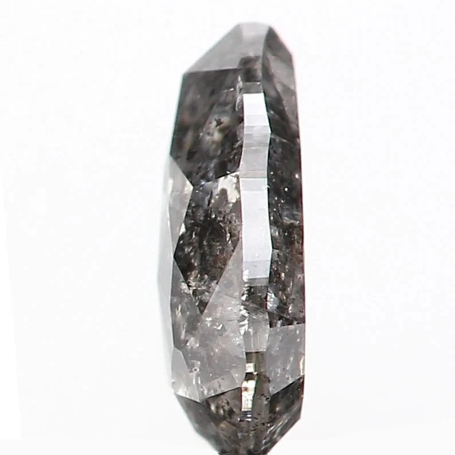 0.35 CT Natural Loose Pear Shape Diamond Salt And Pepper Pear Diamond 5.65 MM Natural Diamond Black Grey Color Pear Rose Cut Diamond NQ1056