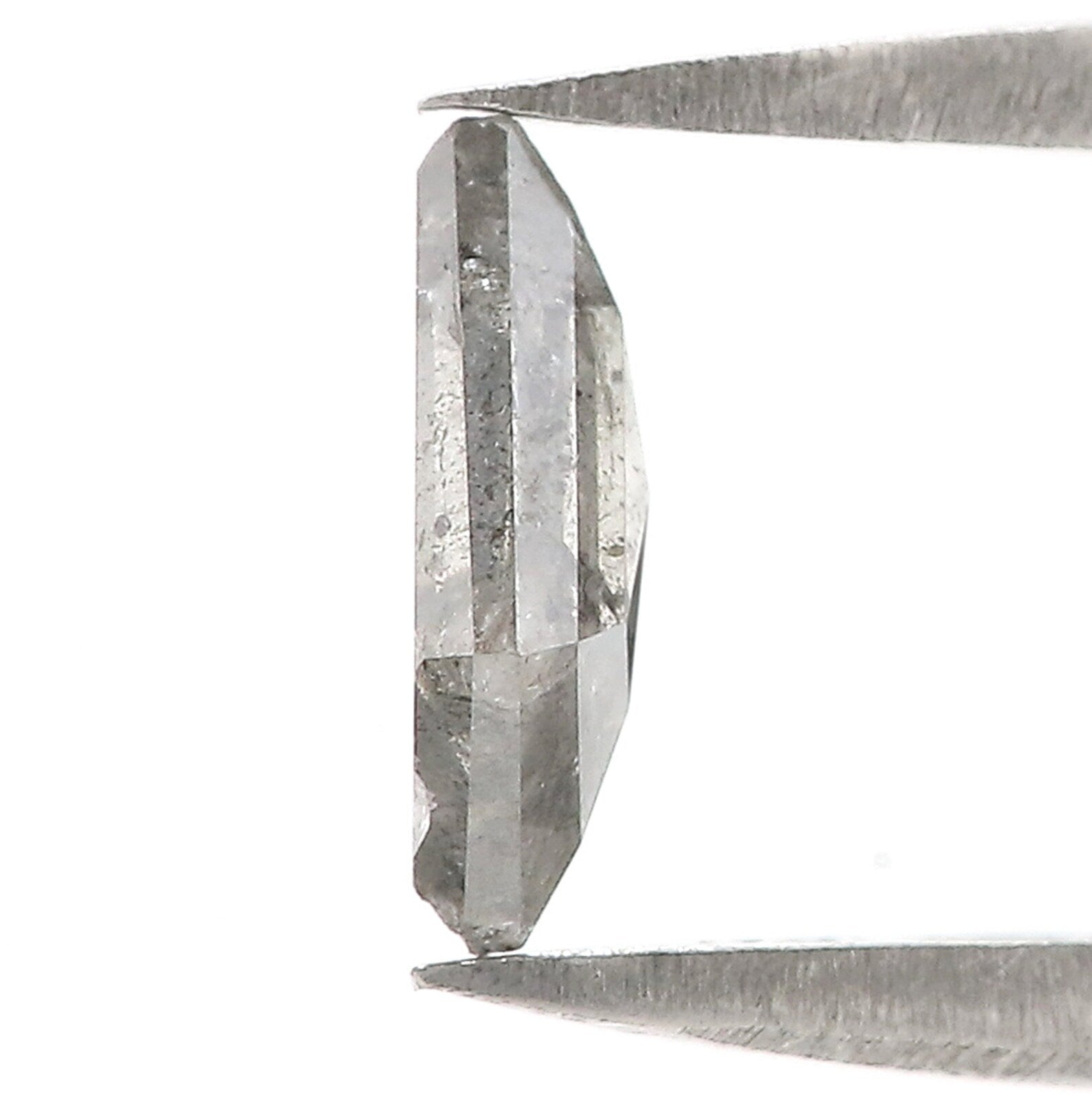 0.57 CT Natural Loose Antique Shape Diamond Salt And Pepper Diamond 7.85 MM Natural Loose Diamond Black Grey Color Antique Diamond NQ2497