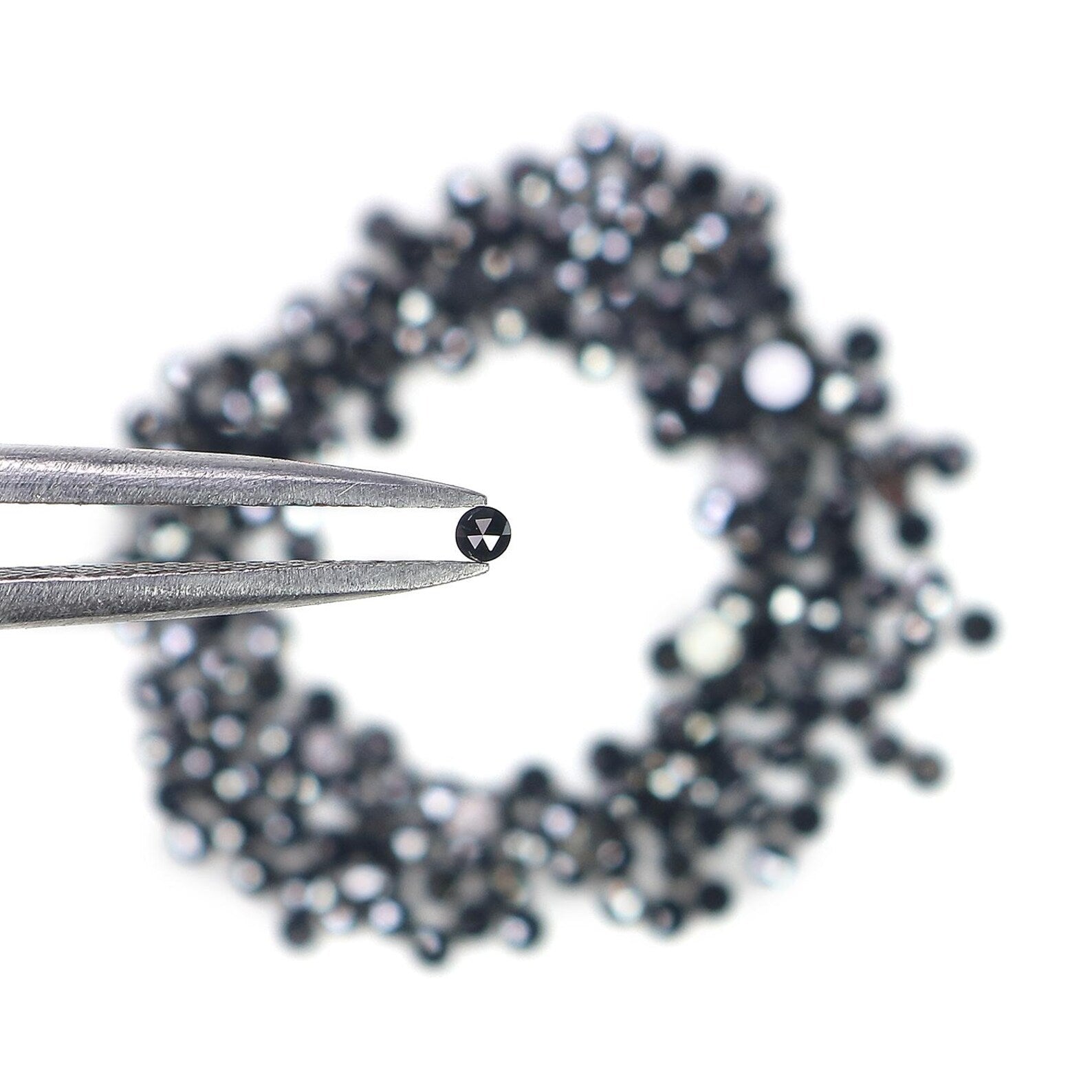 3.07 CT Natural Loose Round Shape Diamond Black Color Round Cut Diamond 1.60 MM Natural Diamond Black Color Round Rose Cut Diamond NQ1820