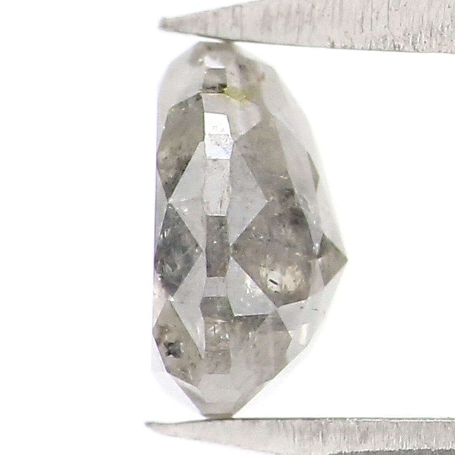 0.85 CT Natural Loose Pear Shape Diamond Salt And Pepper Pear Diamond 6.20 MM Natural Loose Diamond Grey Color Pear Rose Cut Diamond NQ2376