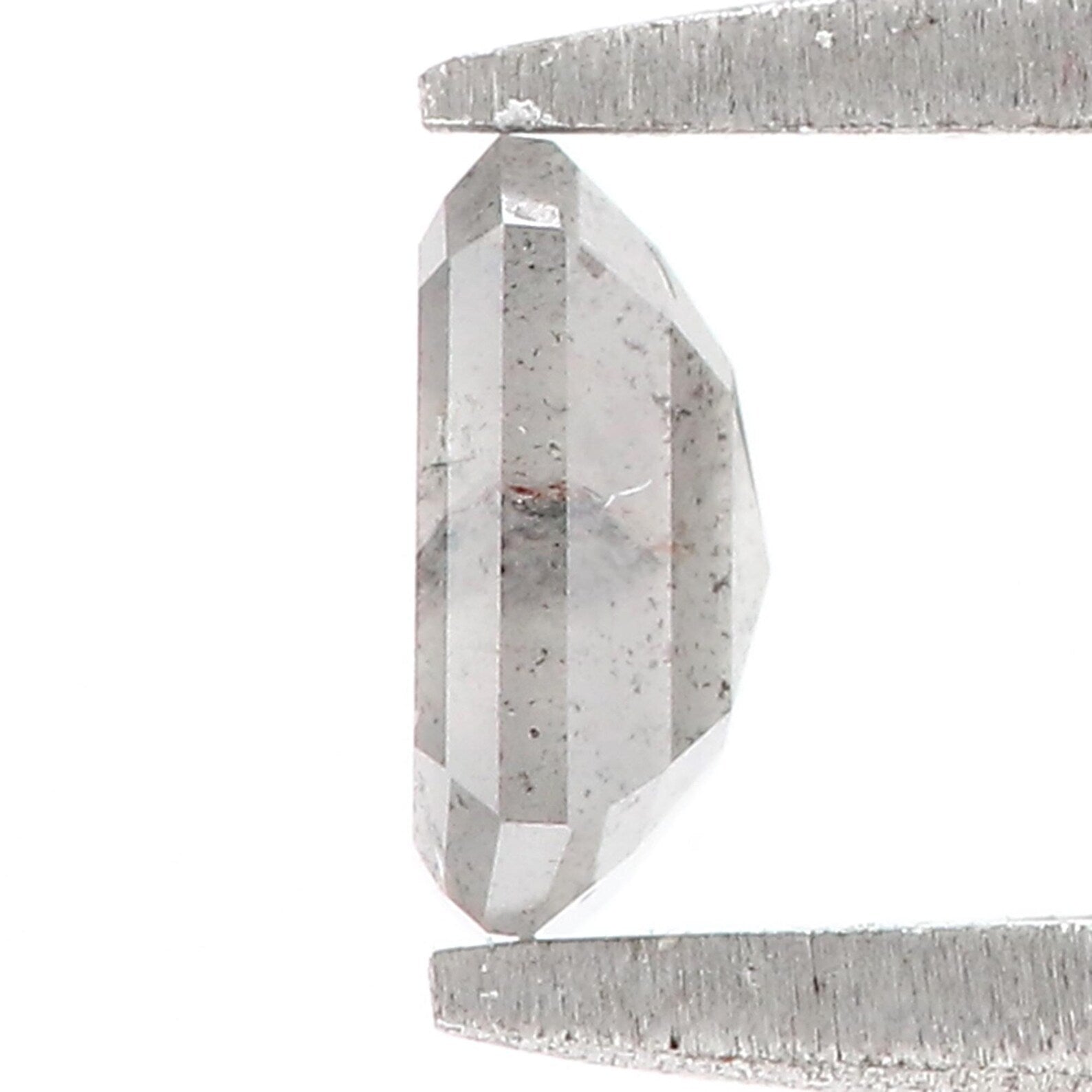 0.52 CT Natural Loose Emerald Shape Diamond Grey Color Emerald Diamond 5.40 MM Natural Diamond Grey Color Emerald Rose Cut Diamond QN824