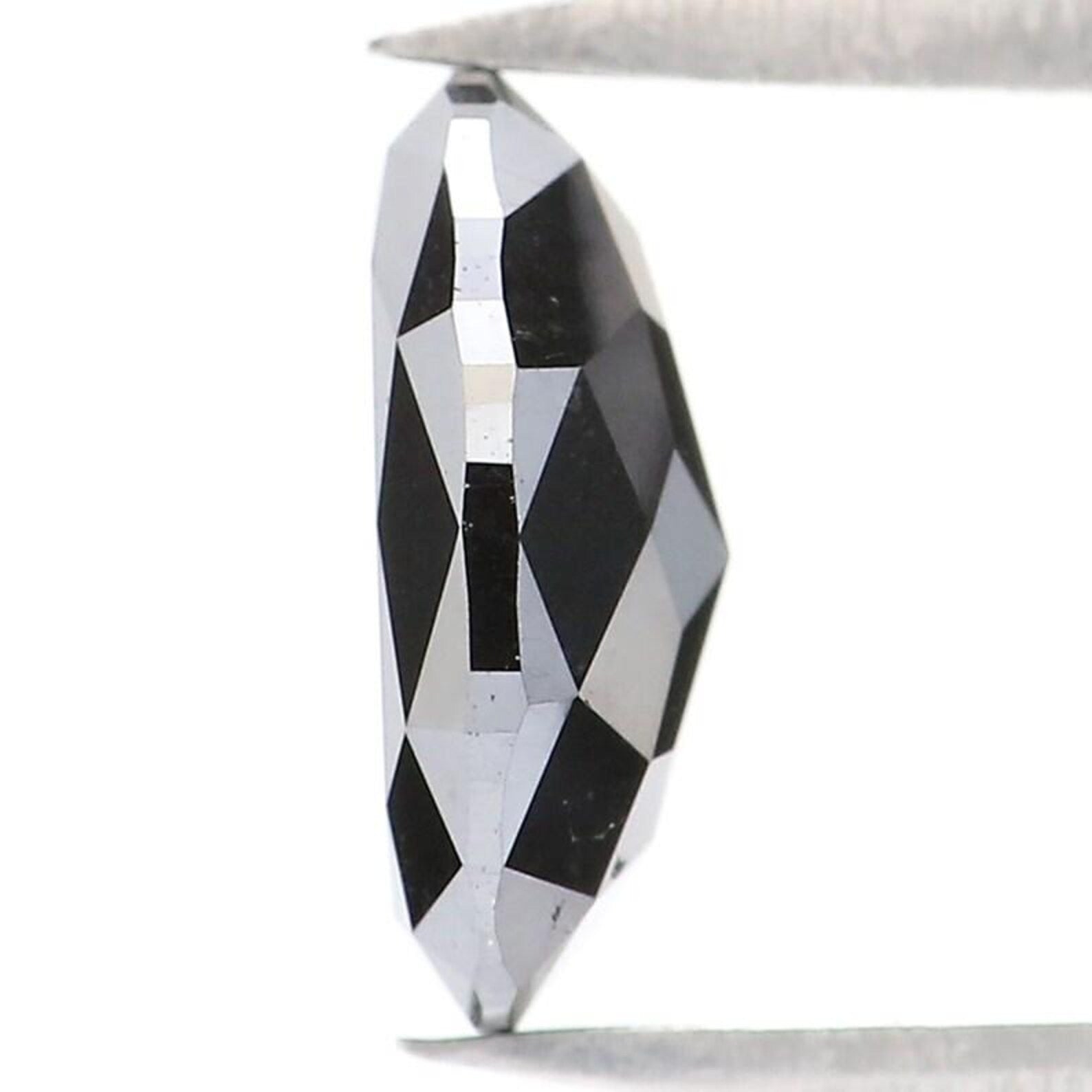 1.15 CT Natural Loose Oval Shape Diamond Black Color Oval Cut Diamond 8.00 MM Natural Loose Diamond Black Color Oval Rose Cut Diamond QN1980