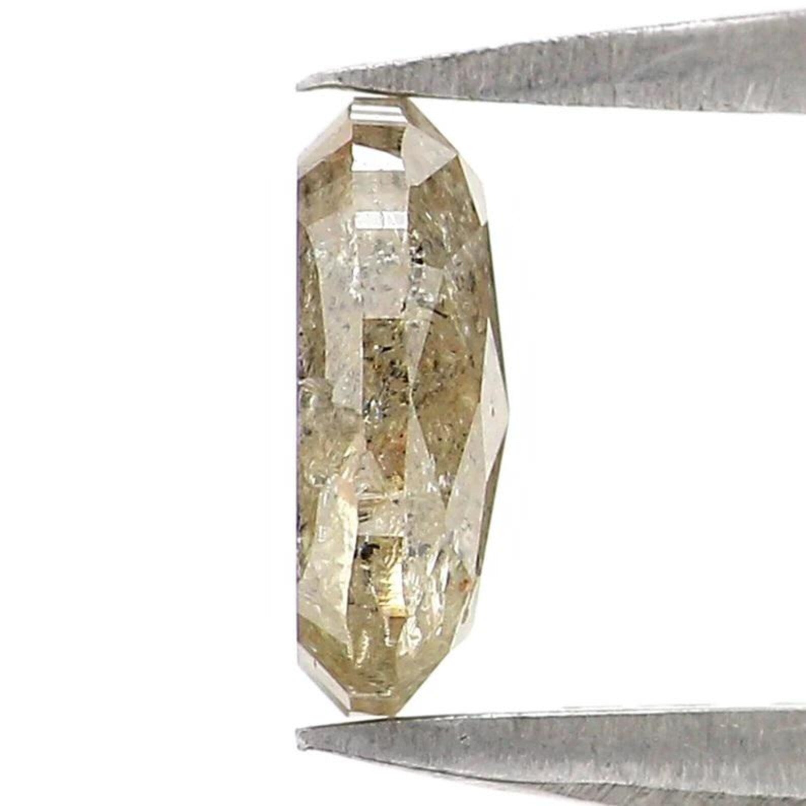 0.67 CT Natural Loose Oval Shape Diamond Salt And Pepper Oval Diamond 6.45 MM Natural Loose Diamond Gray Color Oval Rose Cut Diamond NQ416