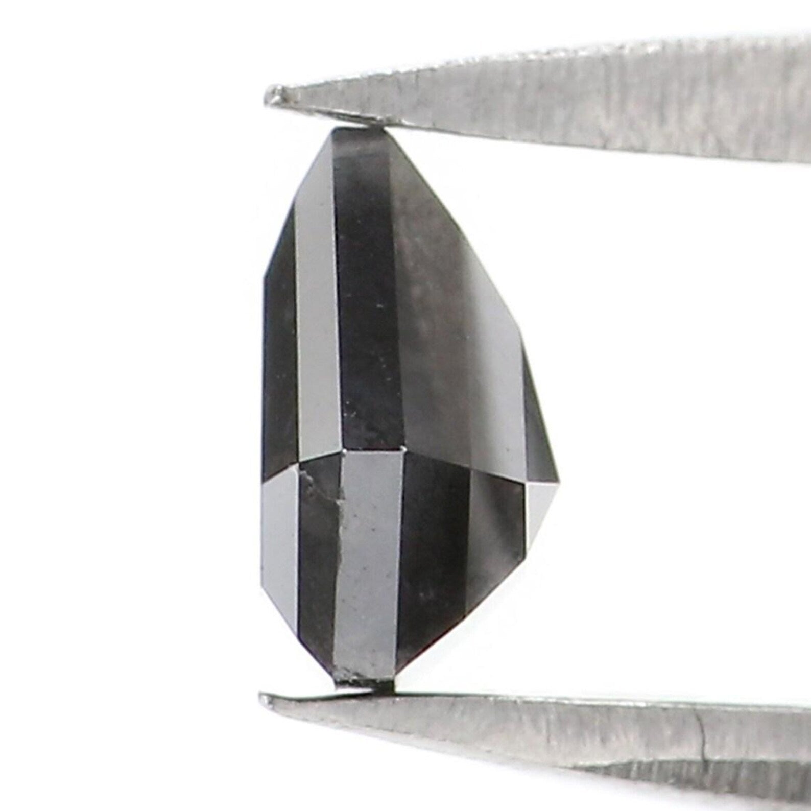 0.72 CT Natural Loose Shield Shape Diamond Salt And Pepper Shield Cut Diamond 5.20 MM Natural Loose Black Grey Shield Rose Cut Diamond NQ443