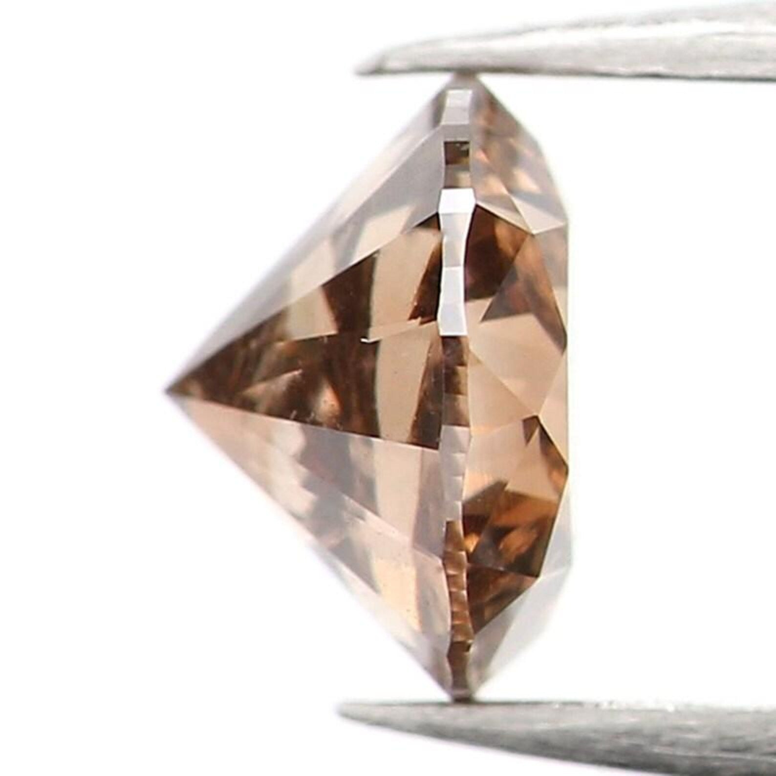 0.39 Ct Natural Loose Round Shape Diamond Brown Color Round Diamond 4.55 MM Natural Loose Brown Color Round Brilliant Cut Diamond NQ1220