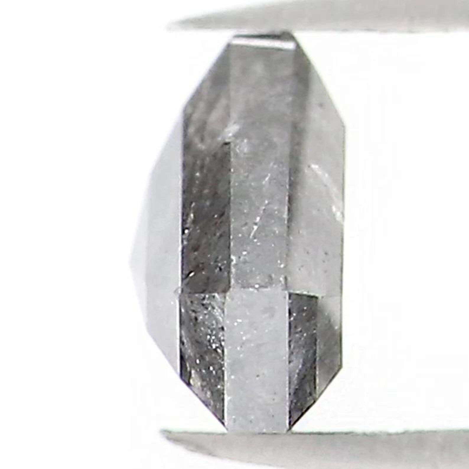 0.50 CT Natural Loose Shield Shape Diamond Salt And Pepper Shield Diamond 4.40 MM Natural Loose Black Grey Shield Rose Cut Diamond NQ1535