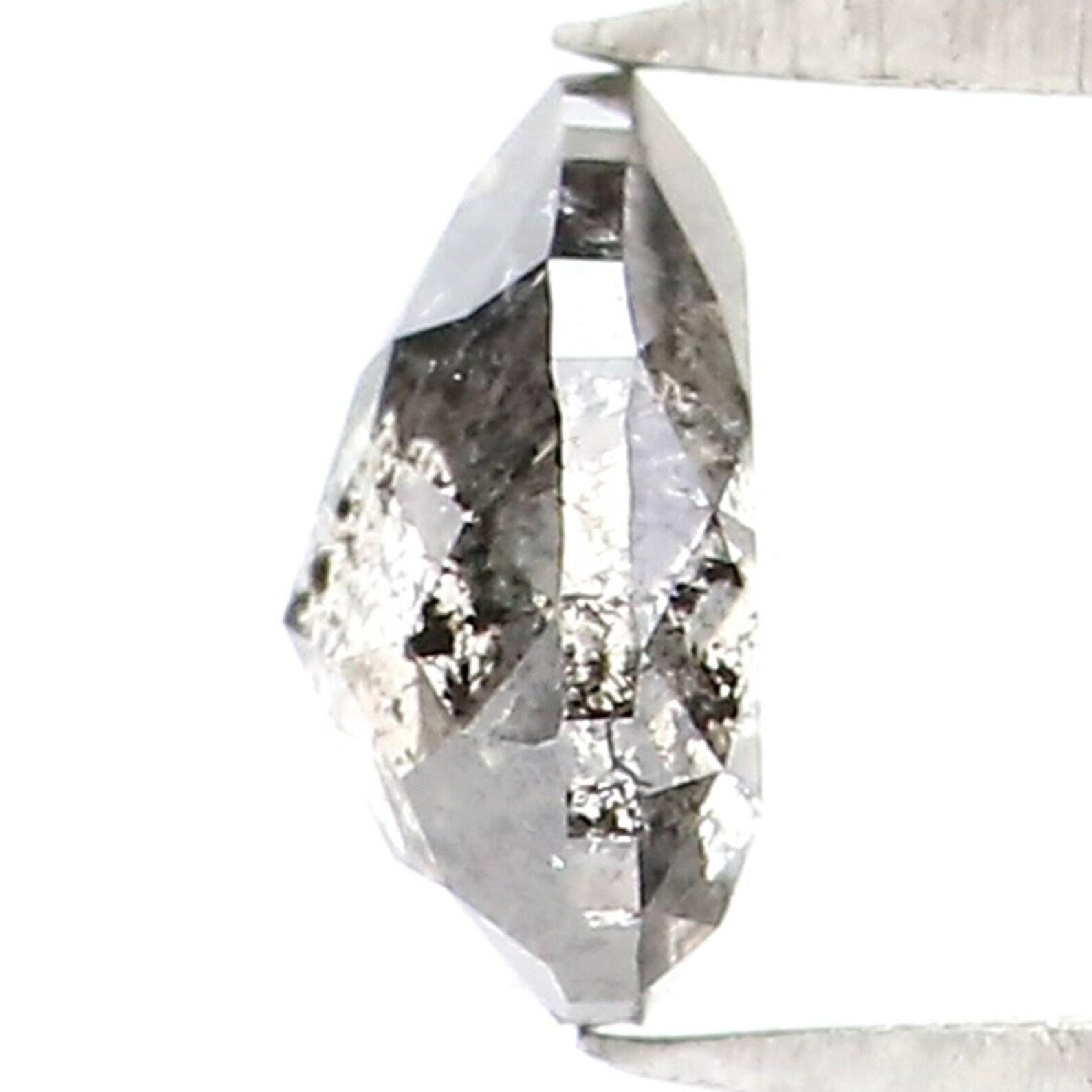 0.32 Ct Natural Loose Pear Shape Diamond Salt And Pepper Pear Cut Diamond 4.85 MM Natural Loose Black Grey Color Diamond Pear Diamond NQ1874