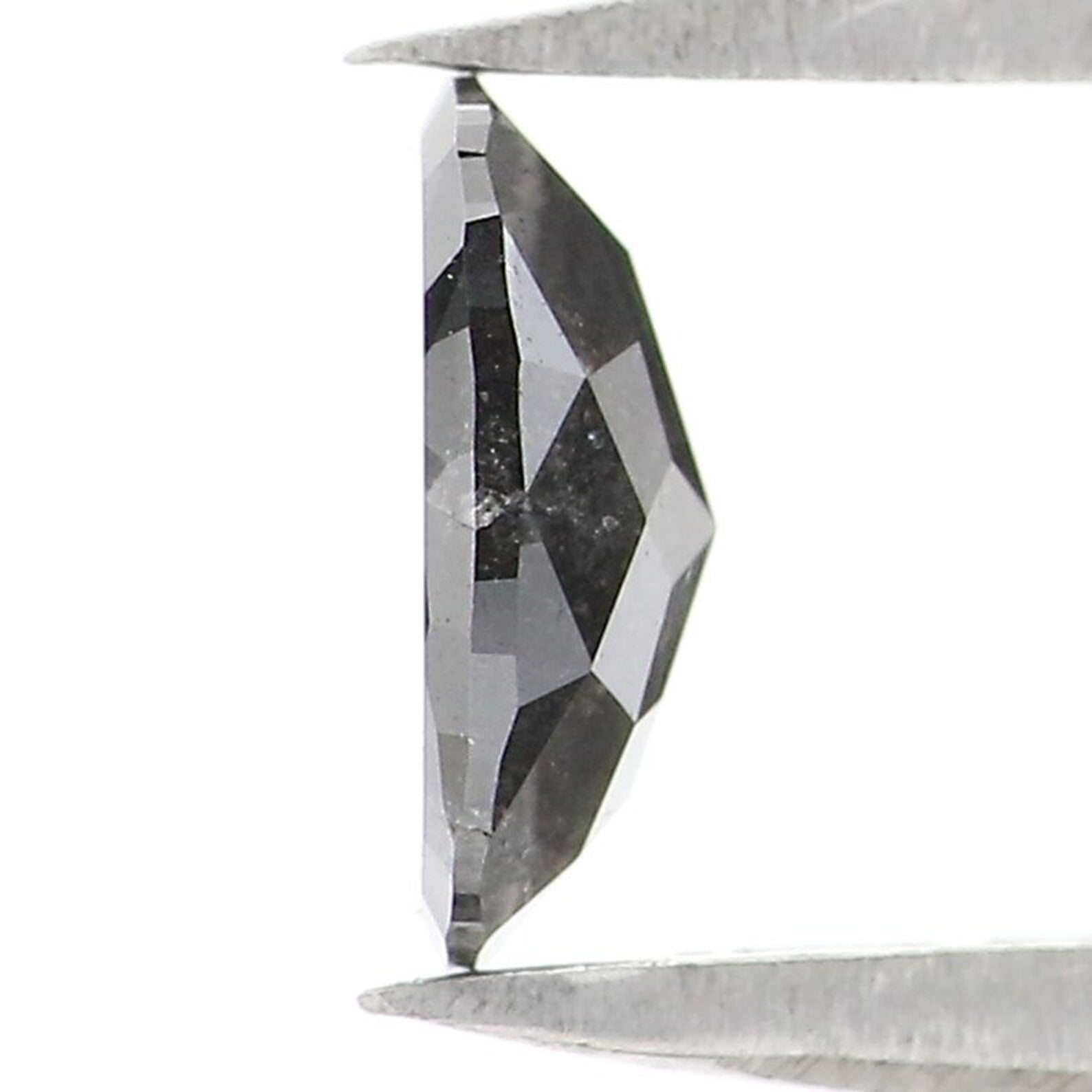 0.66 CT Natural Loose Cushion Shape Diamond Salt And Pepper Cushion Diamond 6.70 MM Natural Black Grey Color Cushion Rose Cut Diamond NQ2100