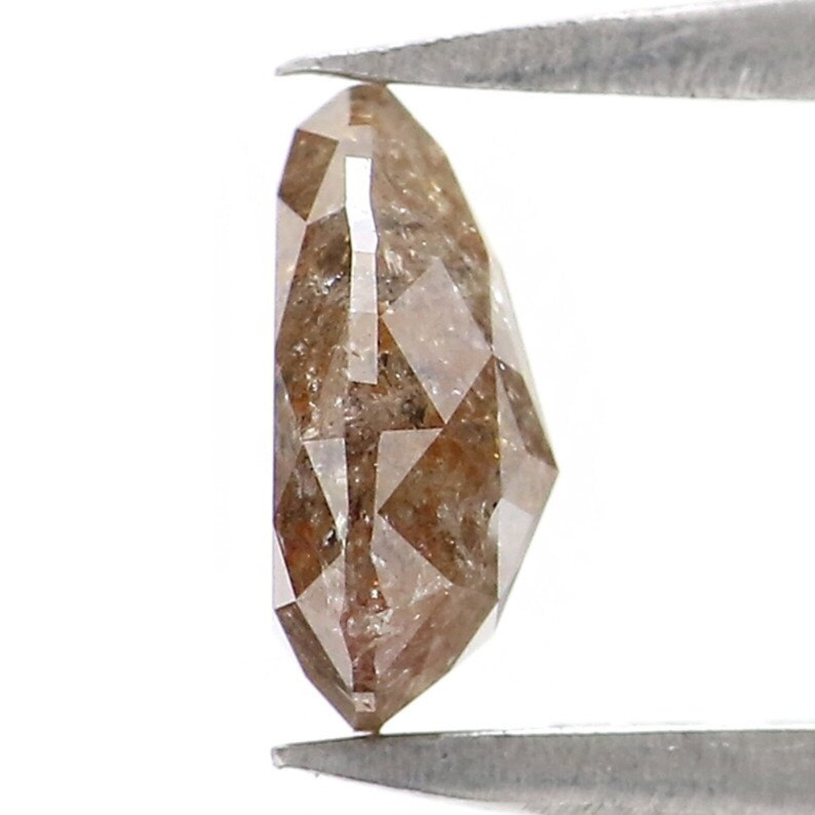 0.75 CT Natural Loose Pear Shape Diamond Brown Color Pear Diamond 6.50 MM Natural Loose Diamond Brown Color Pear Rose Cut Diamond NQ7613