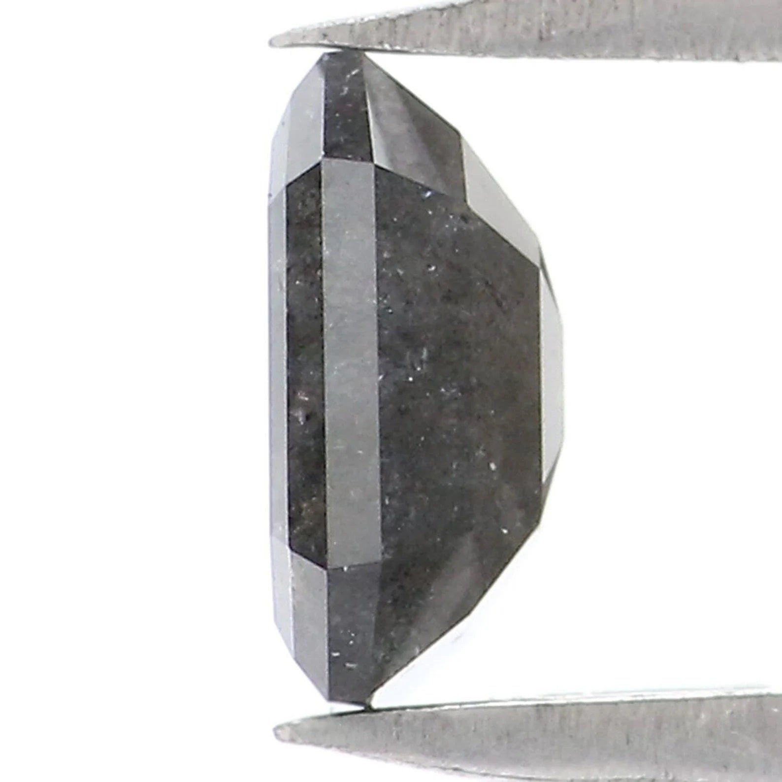 0.74 CT Natural Loose Emerald Shape Diamond Salt Pepper Emerald Cut Diamond 6.05 MM Natural Black Grey Color Emerald Rose Cut Diamond NQ2016