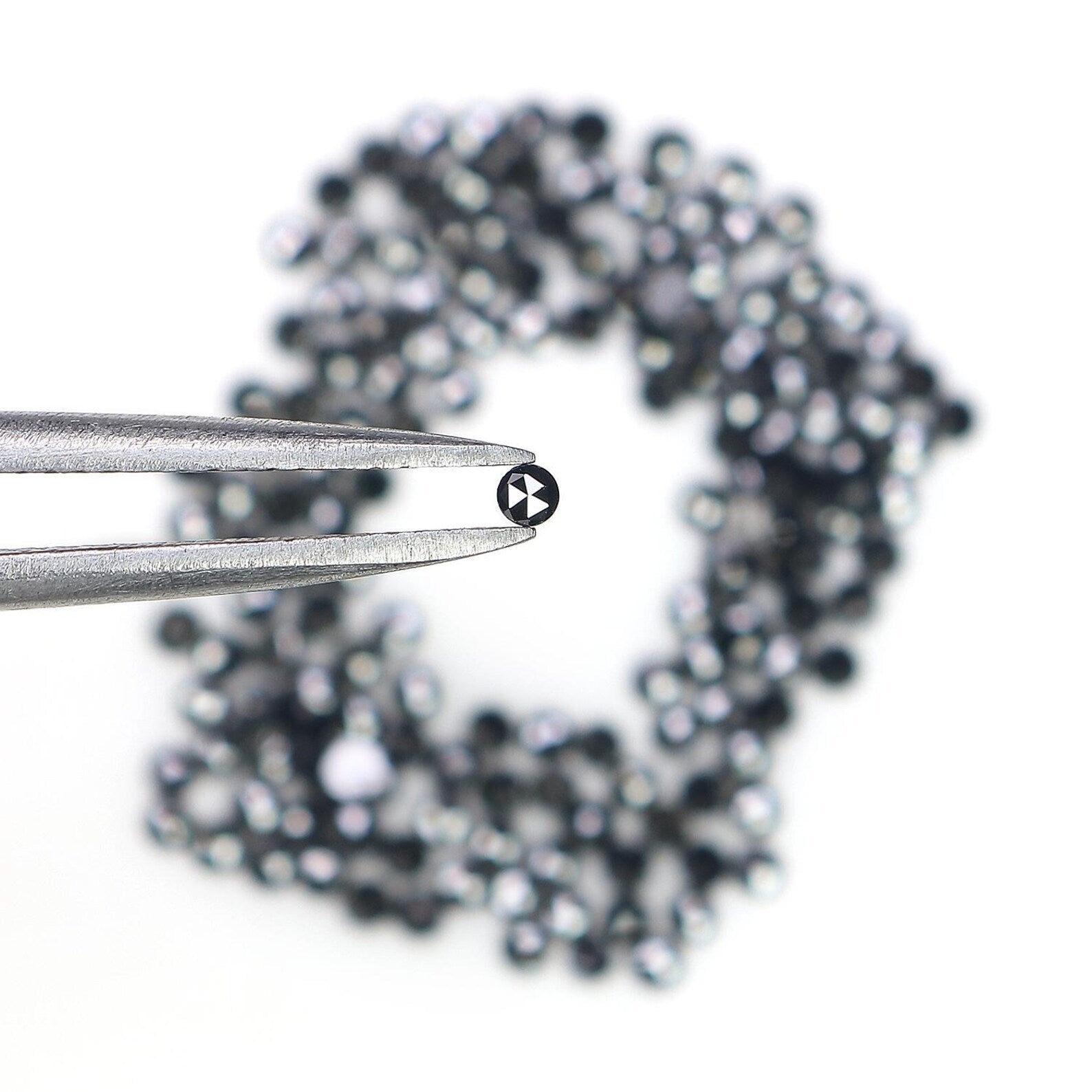 3.03 CT Natural Loose Round Shape Diamond Black Color Round Diamond 1.65 MM Natural Loose Diamond Black Color Round Rose Cut Diamond NQ1826