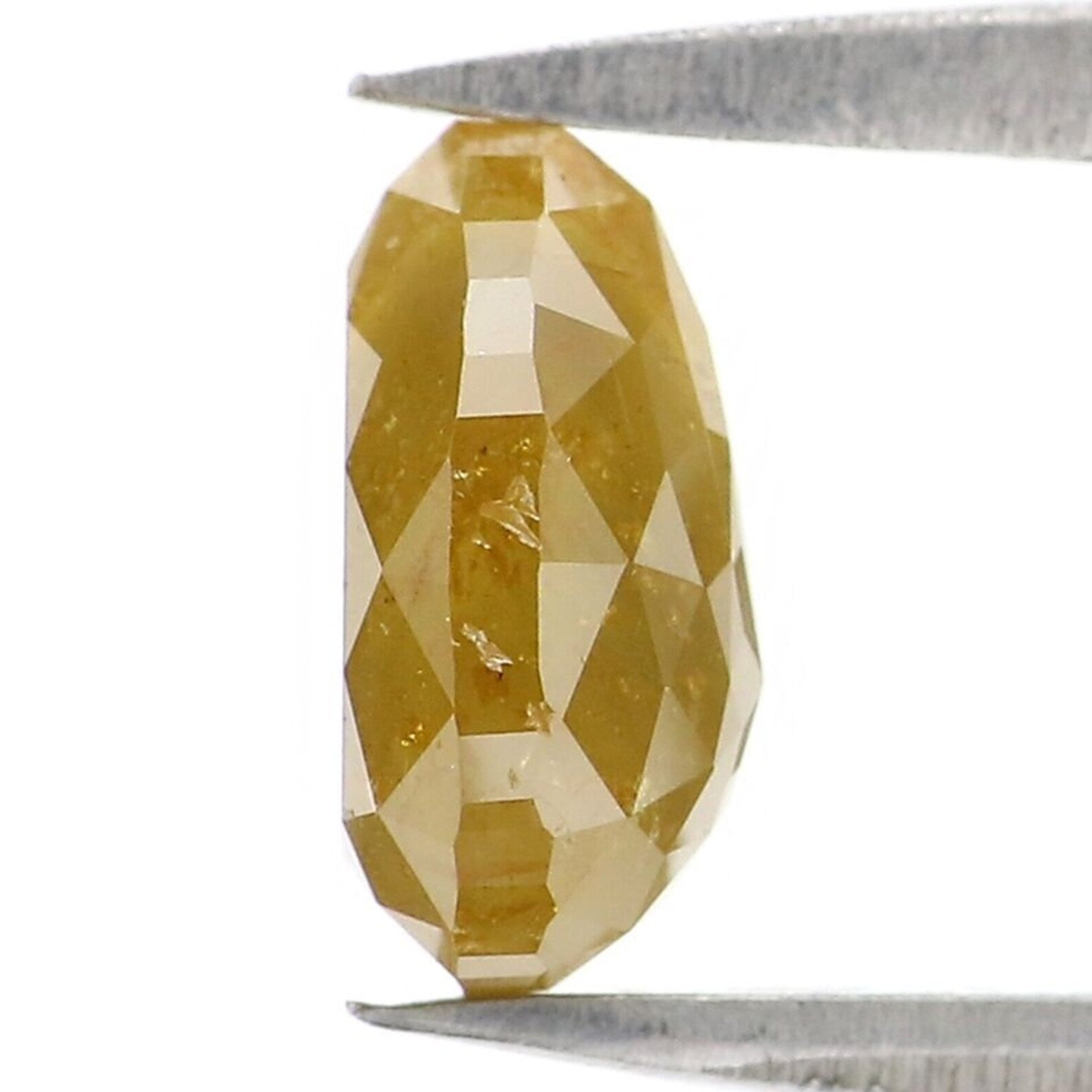 1.21 CT Natural Loose Pear Shape Diamond Yellow Color Pear Cut Diamond 7.40 MM Natural Loose Diamond Yellow Pear Rose Cut Diamond NQ9212