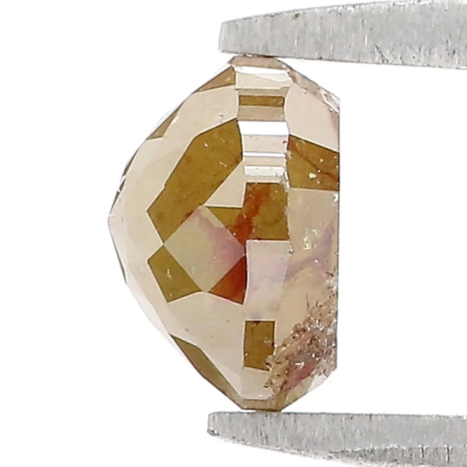 1.34 Ct Natural Loose Round Rose Cut Diamond Yellow Color Round Shape Diamond 6.10 MM Natural Loose Brown Color Round Rose Cut Diamond NQ173