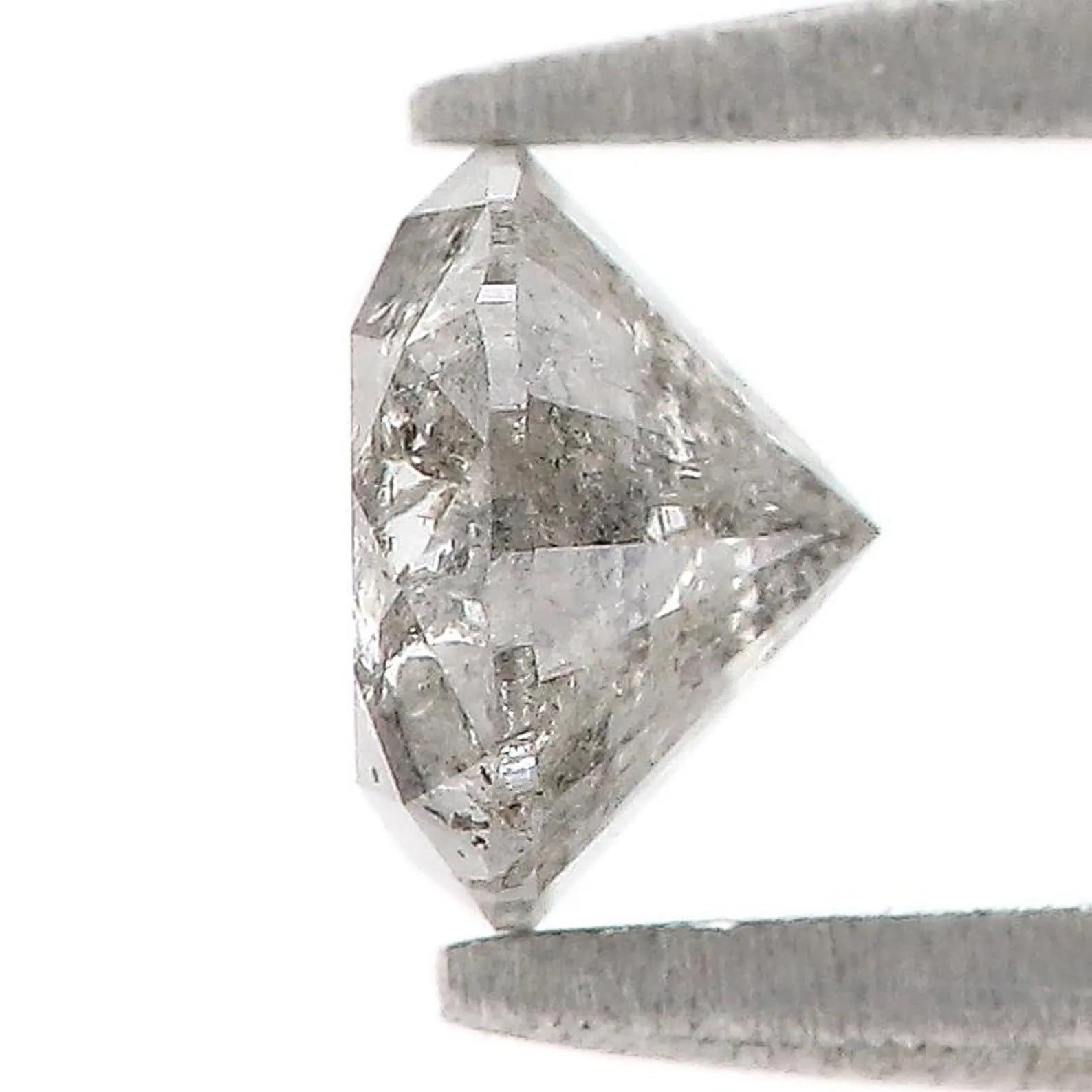 0.61 Ct Natural Loose Round Shape Diamond Salt And Pepper Round Diamond 5.15 MM Natural Diamond Gray Color Round Brilliant Cut Diamond NQ897
