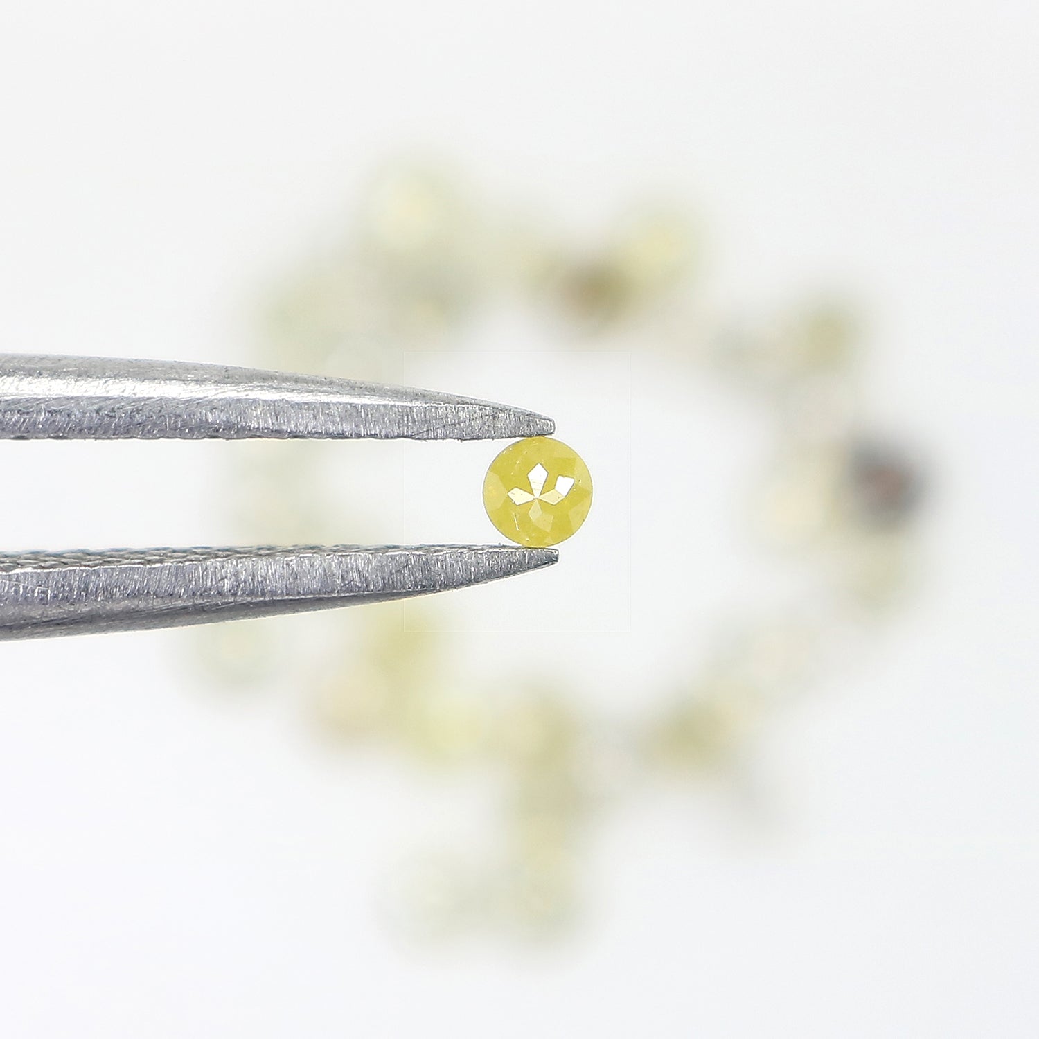 1.31 CT Natural Loose Rose Cut Diamond Grey Color Round Cut Diamond 1.70 MM Natural Loose Yellow Diamond Round Rose Cut Shape Diamond LQ1612