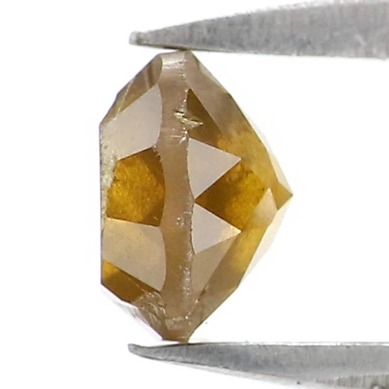 0.52 CT Natural Loose Round Rose Cut Diamond Yellow Color Round Shape Diamond 4.65 MM Natural Yellow Color Round Rose Cut Diamond NQ7251
