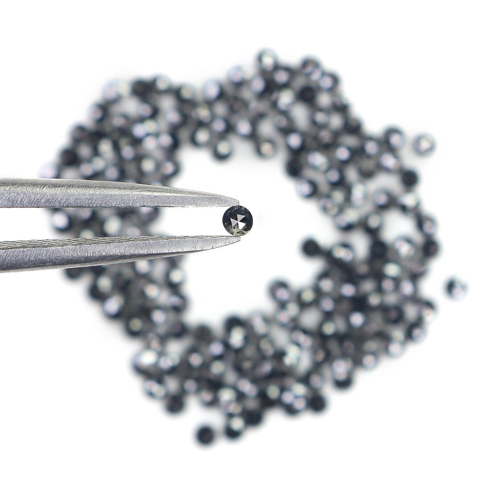 2.92 Ct Natural Loose Round Shape Diamond Black Color Round Cut Diamond 1.65 MM Natural Diamond Black Color Round Rose Cut Diamond NQ1827