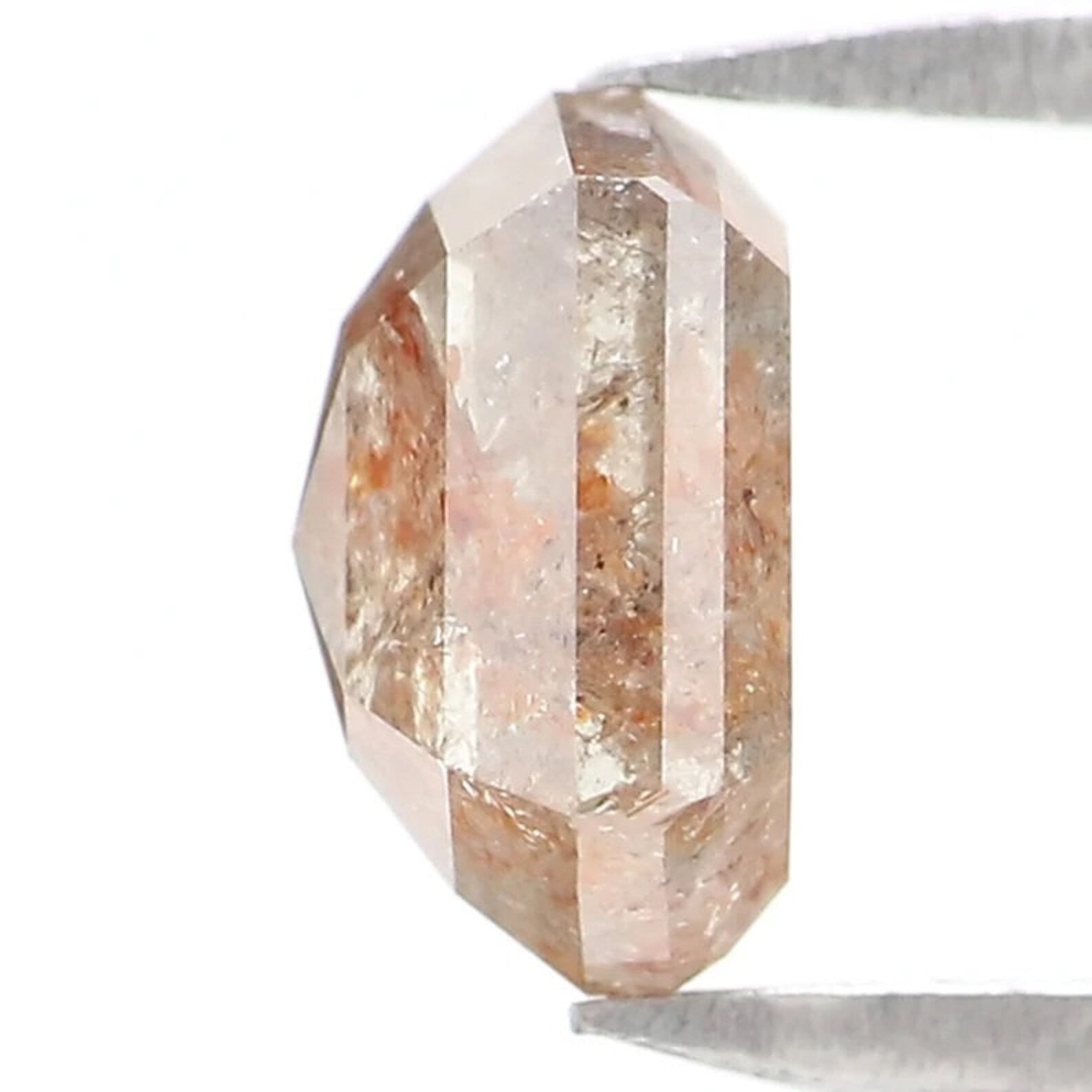 1.16 CT Natural Loose Hexagon Shape Diamond Light Brown Color Hexagon Diamond 6.55 MM Natural Brown Color Hexagon Rose Cut Diamond QN2181