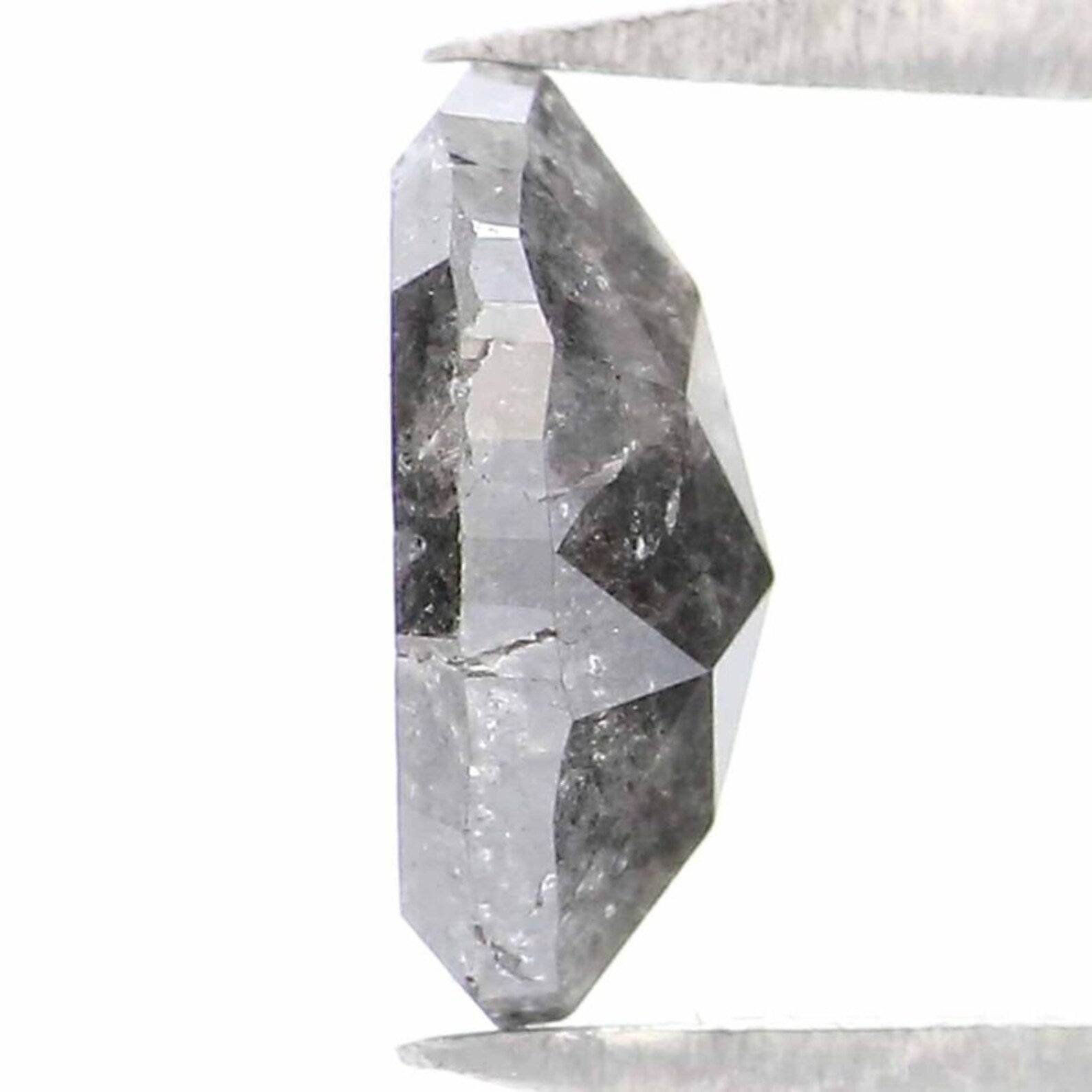 0.76 CT Natural Loose Marquise Diamond Salt And Pepper Diamond 7.40 MM Natural Loose Black Grey Diamond Marquise Rose Cut Diamond NQ9255
