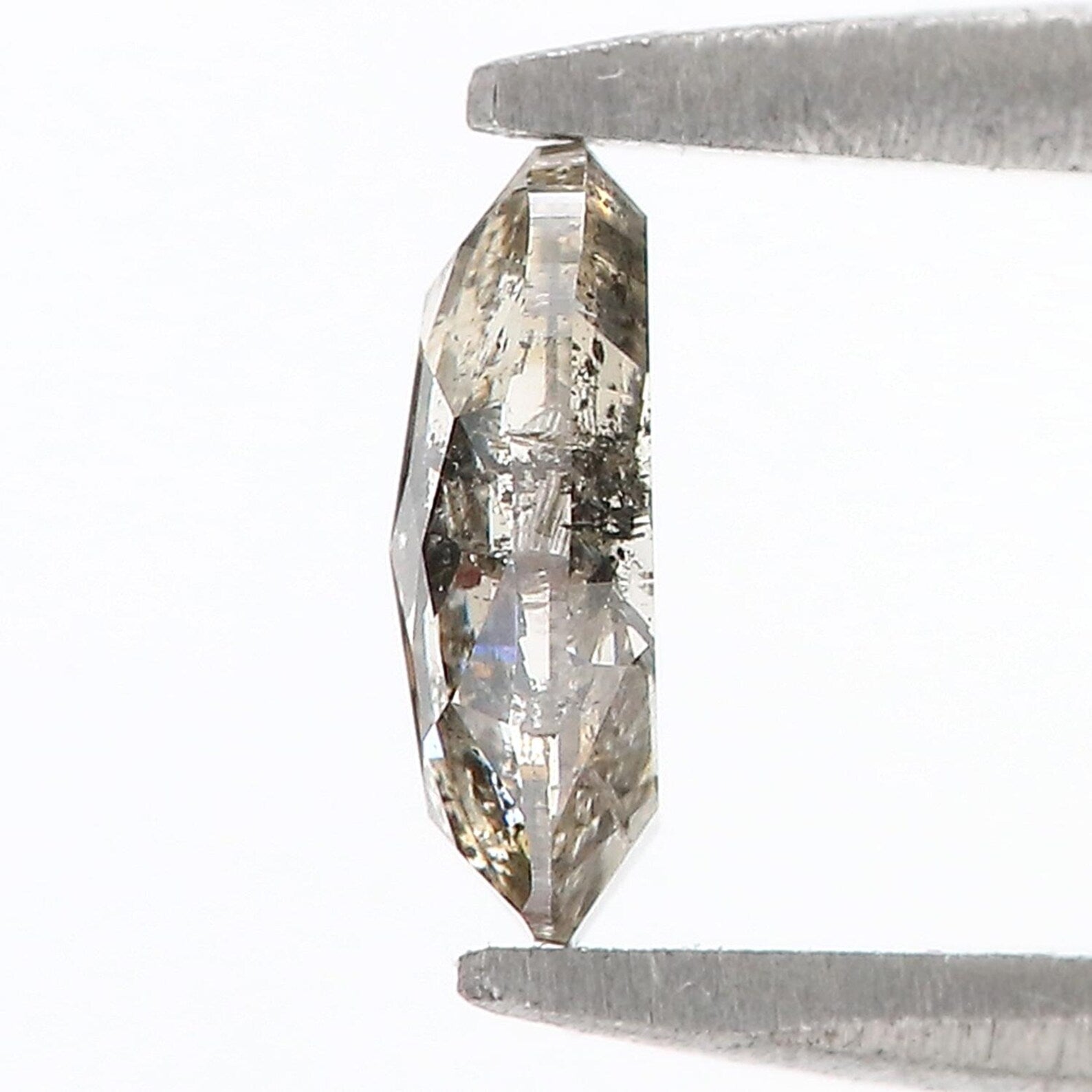 0.56 CT Natural Loose Oval Shape Diamond Salt And Pepper Oval Cut Diamond 6.55 MM Natural Loose Diamond Oval Shape Rose Cut Diamond QN578