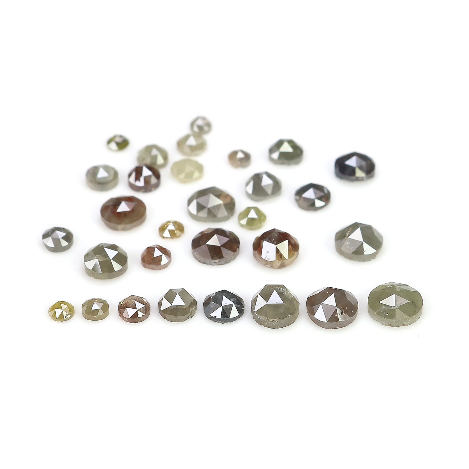 Natural Loose Round Rose Cut Diamond Fancy Mix Color Rose Cut Diamond Low Price 2.00 to 5.00 MM 1.00 CT Lot Round Shape Diamond Q71