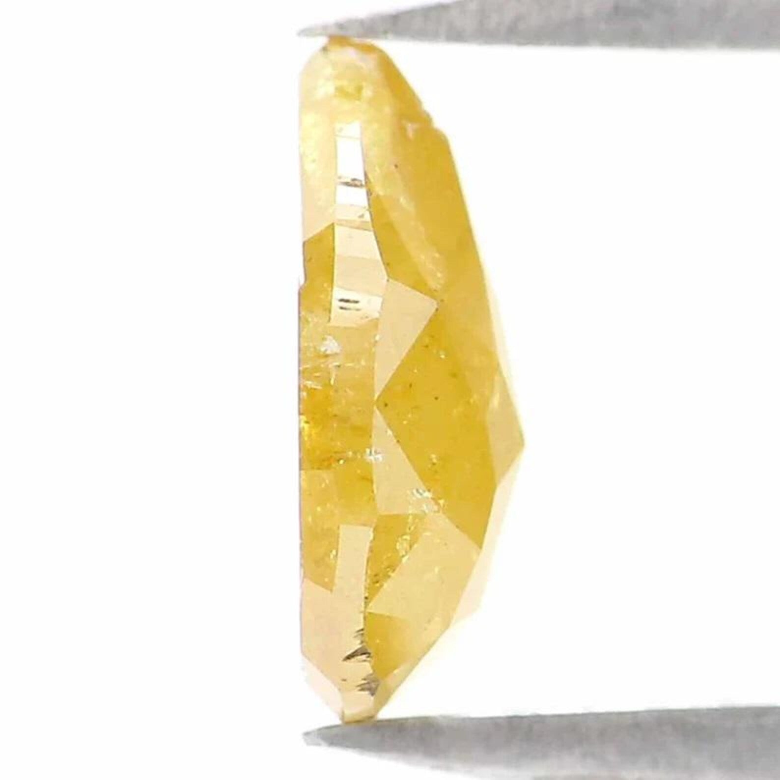 0.86 CT Natural Loose Pear Shape Diamond Yellow Color Pear Diamond 7.95 MM Natural Loose Diamond Yellow Color Pear Rose Cut Diamond NQ1947