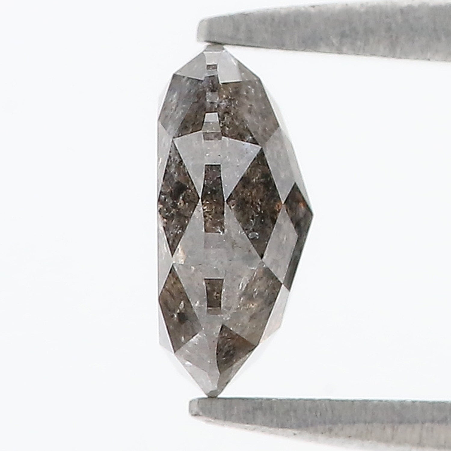 1.33 CT Natural Loose Oval Shape Diamond Salt And Pepper Oval Diamond 7.50 MM Natural Loose Black Grey Color Oval Rose Cut Diamond L3413