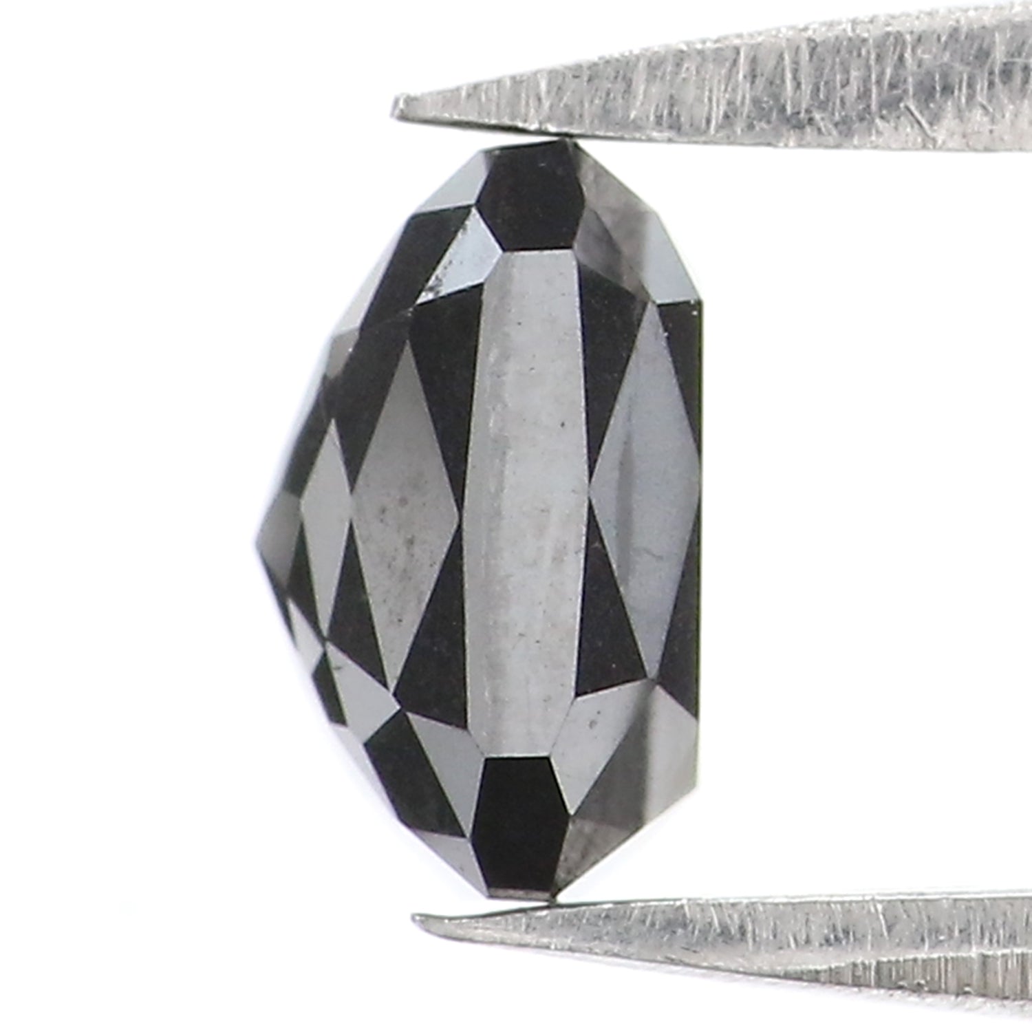 1.38 CT Natural Loose Radiant Shape Diamond Black Radiant Diamond 6.20 MM Natural Loose Black Color Diamond Radiant Rose Cut Diamond QL2987