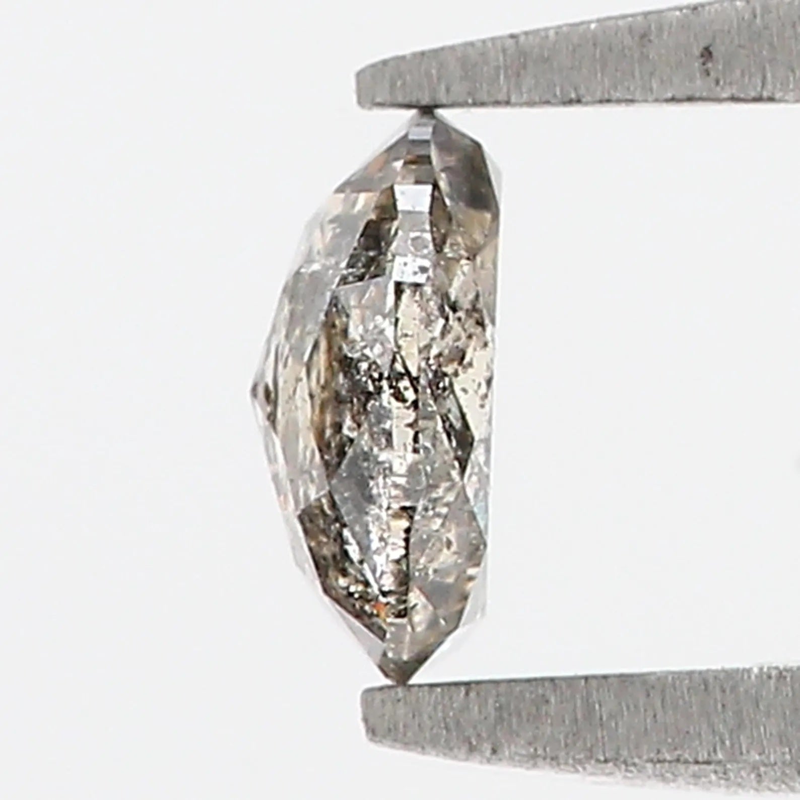 0.51 Ct Natural Loose Oval Shape Diamond Black Grey Color Oval Diamond 5.65 MM Natural Loose Diamond Salt and Pepper Oval Cut Diamond QN1001