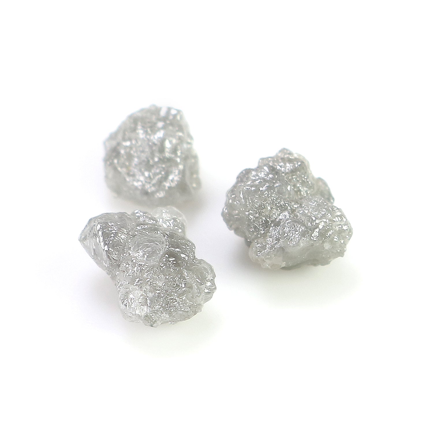 4.11 CT Natural Loose Rough Shape Diamond Grey Color Rough Uncut Diamond 7.70 MM Natural Grey Diamond Rough Irregular Cut Diamond LQ3361