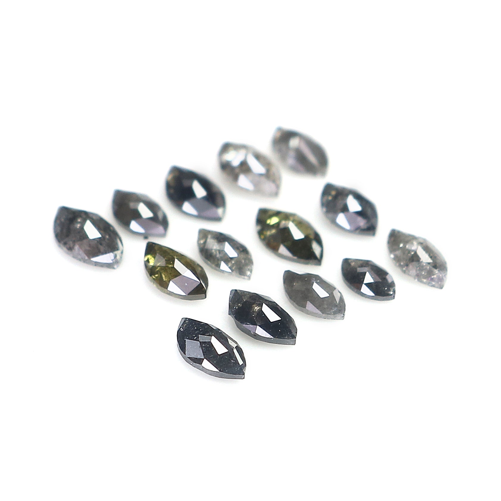 1.00 CT Natural Loose Marquise Shape Diamond Salt And Pepper Marquise Cut Diamond 3.15 MM Black Grey Color Marquise Rose Cut Diamond LQ2911