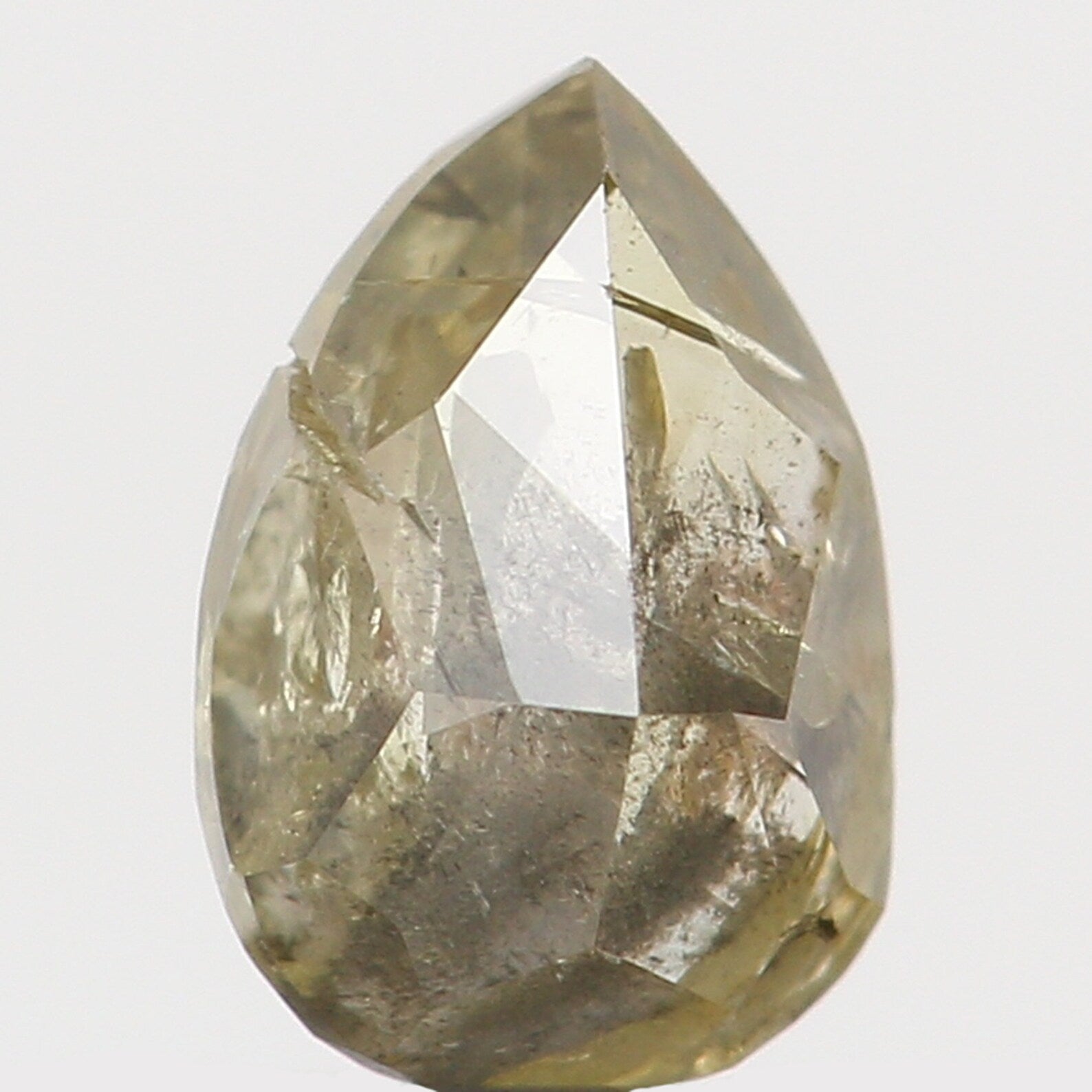 0.25 Ct Natural Loose Diamond Pear Green Color I1 Clarity 4.57 MM N7647